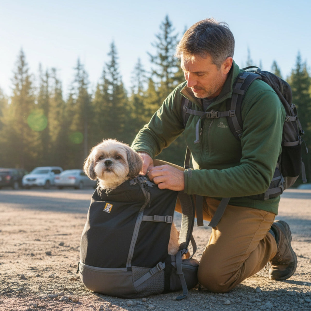 Ruffwear Hitch Hiker Dog Backpack Carrier – Komfortable Hunderucksack - Tragetasche für Abenteuer & sichere Transporte - Woofshack