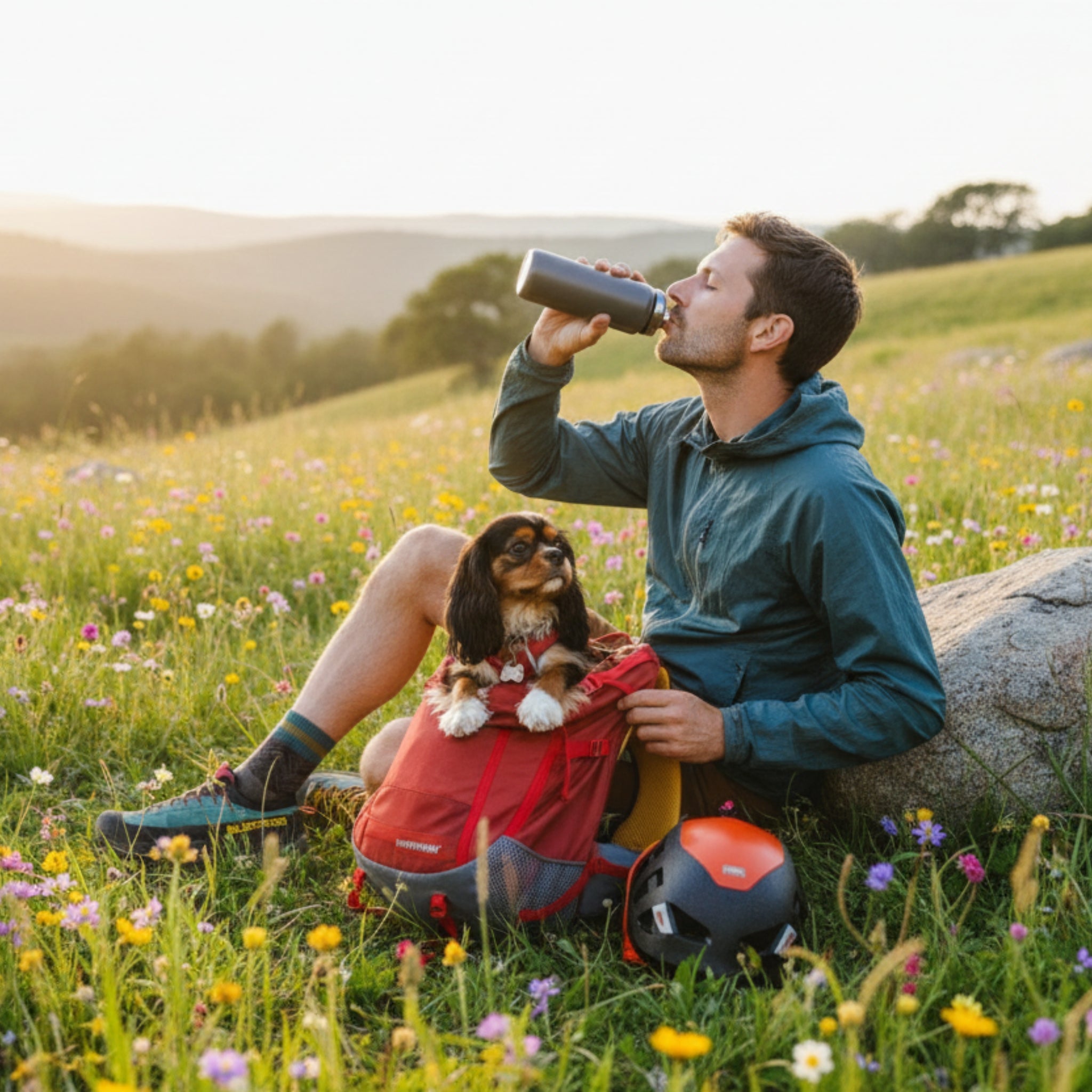 Ruffwear Hitch Hiker Dog Backpack Carrier – Komfortable Hunderucksack - Tragetasche für Abenteuer & sichere Transporte - Woofshack