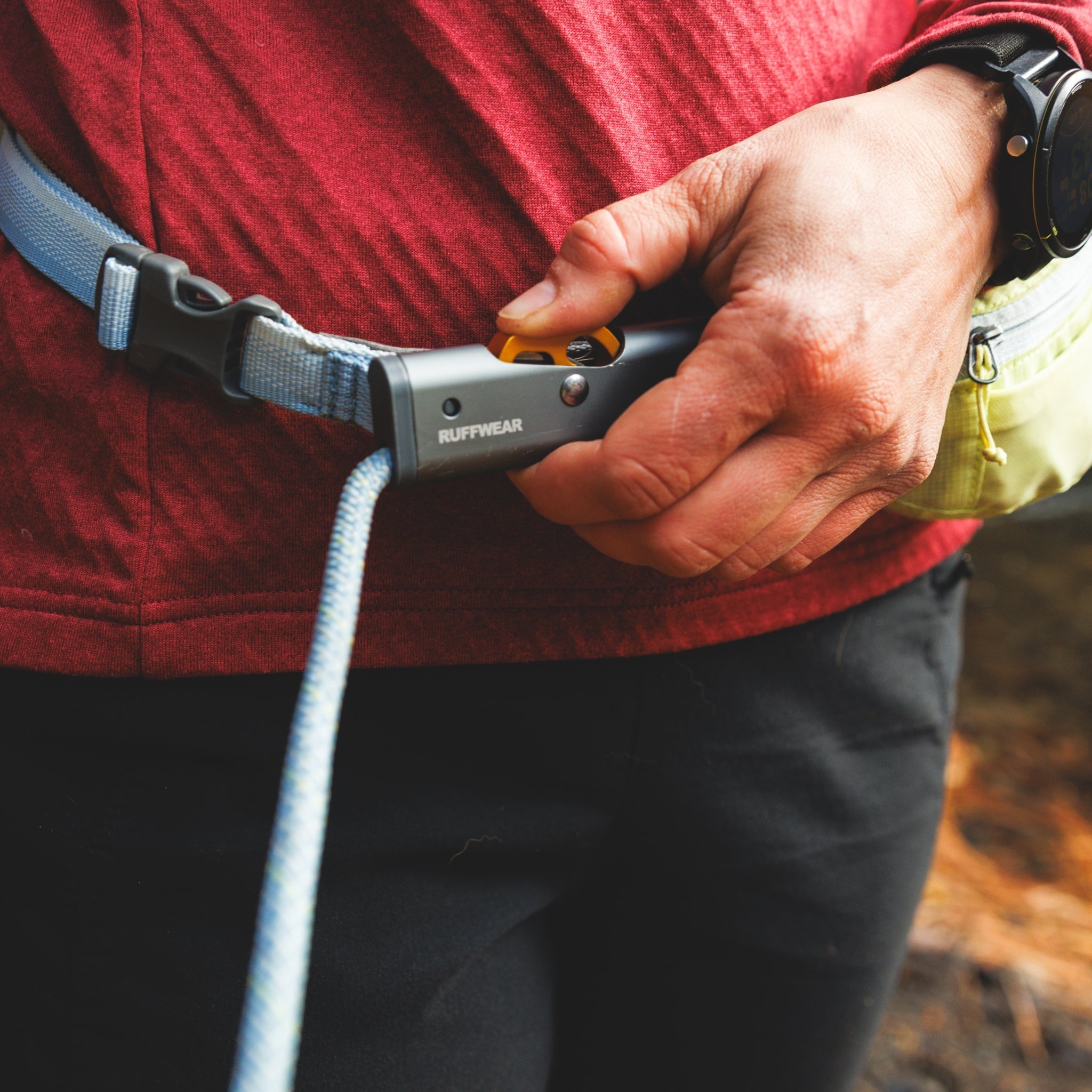 Ruffwear Hitch Hiker Leash – Premium Hüftleine mit verstellbarer Seilleine für freihändiges Wandern mit aktiven Hunden - Woofshack