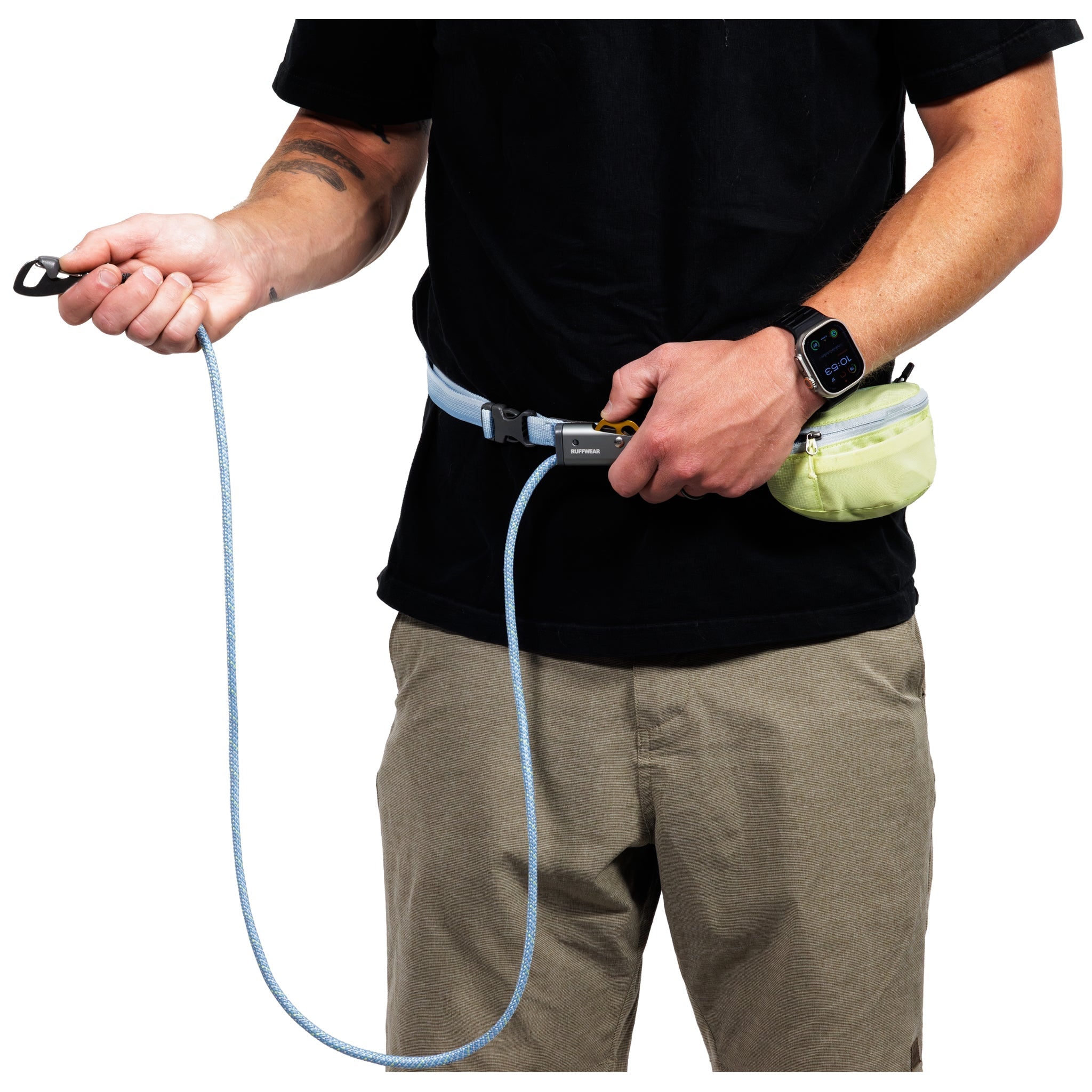 Ruffwear Hitch Hiker Leash – Premium Hüftleine mit verstellbarer Seilleine für freihändiges Wandern mit aktiven Hunden - Woofshack