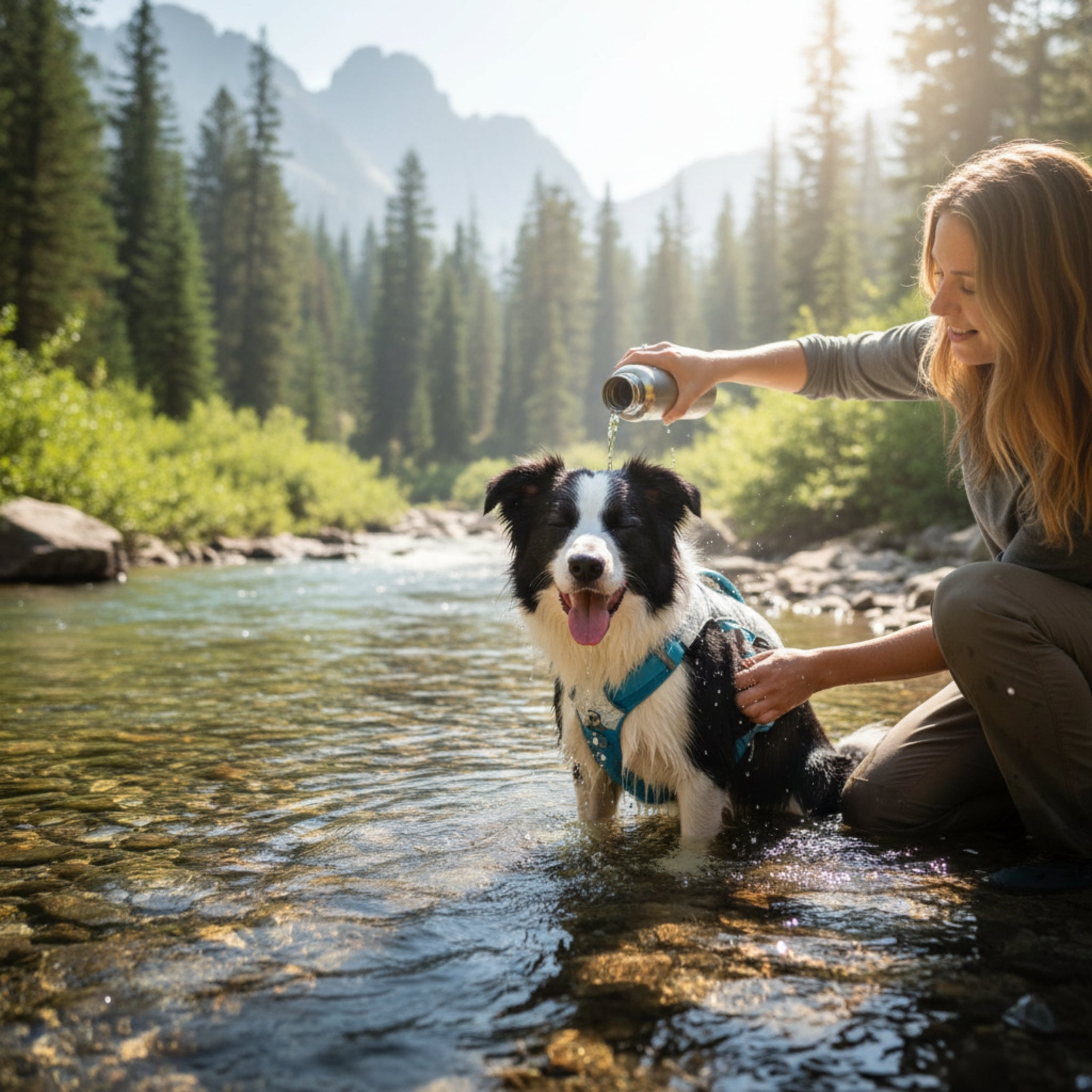 Ruffwear Swamp Cooler Harness – Kühlgeschirr für Hunde bei Hitze mit reflektierenden Elementen - Woofshack