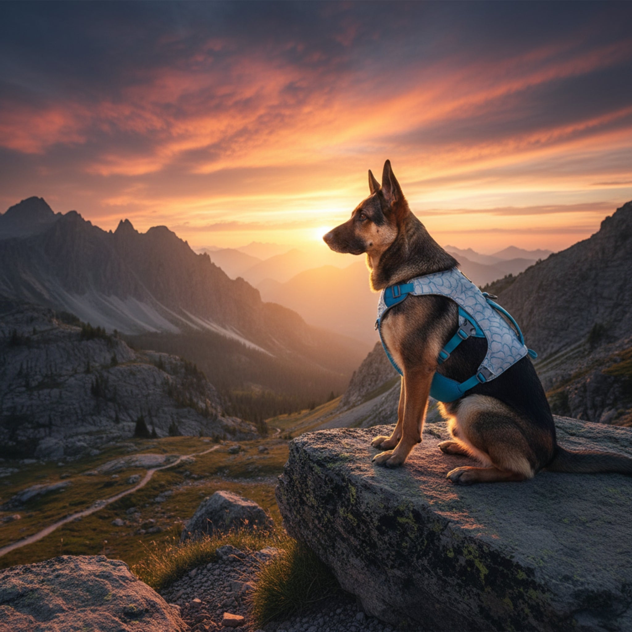 Ruffwear Swamp Cooler Harness – Kühlgeschirr für Hunde bei Hitze mit reflektierenden Elementen - Woofshack