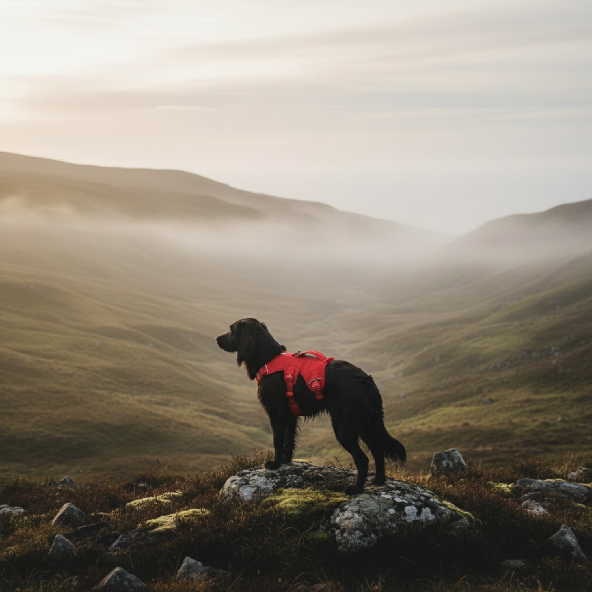 Ruffwear Web Master Harness Hundegeschirr – Ausbruchsicheres Premium-Sicherheitsgeschirr mit 5 Anpassungspunkten für maximale Kontrolle bei Wanderungen, Training & Alltag