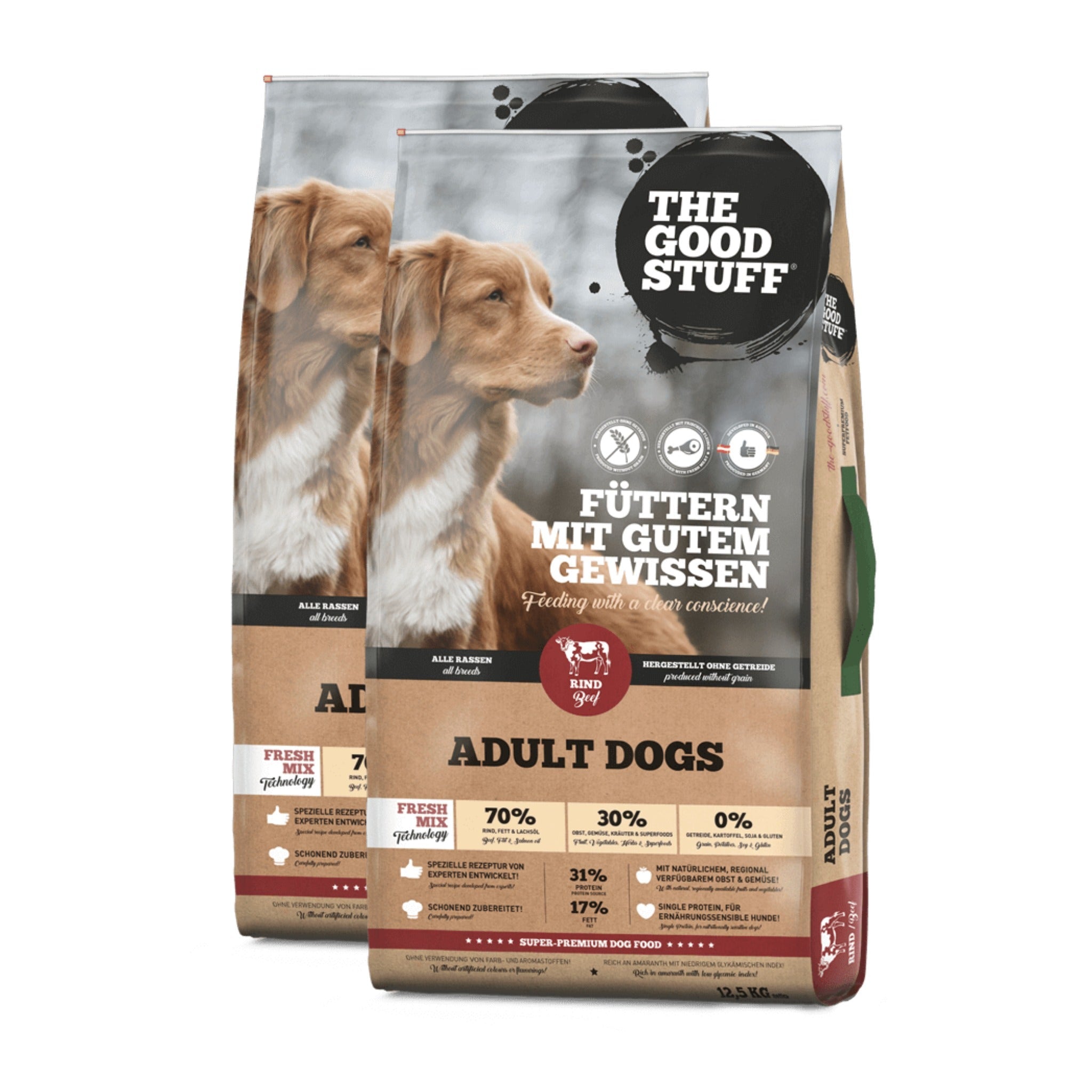 The Goodstuff Adult Dogs Trockenfutter, Rind - Woofshack