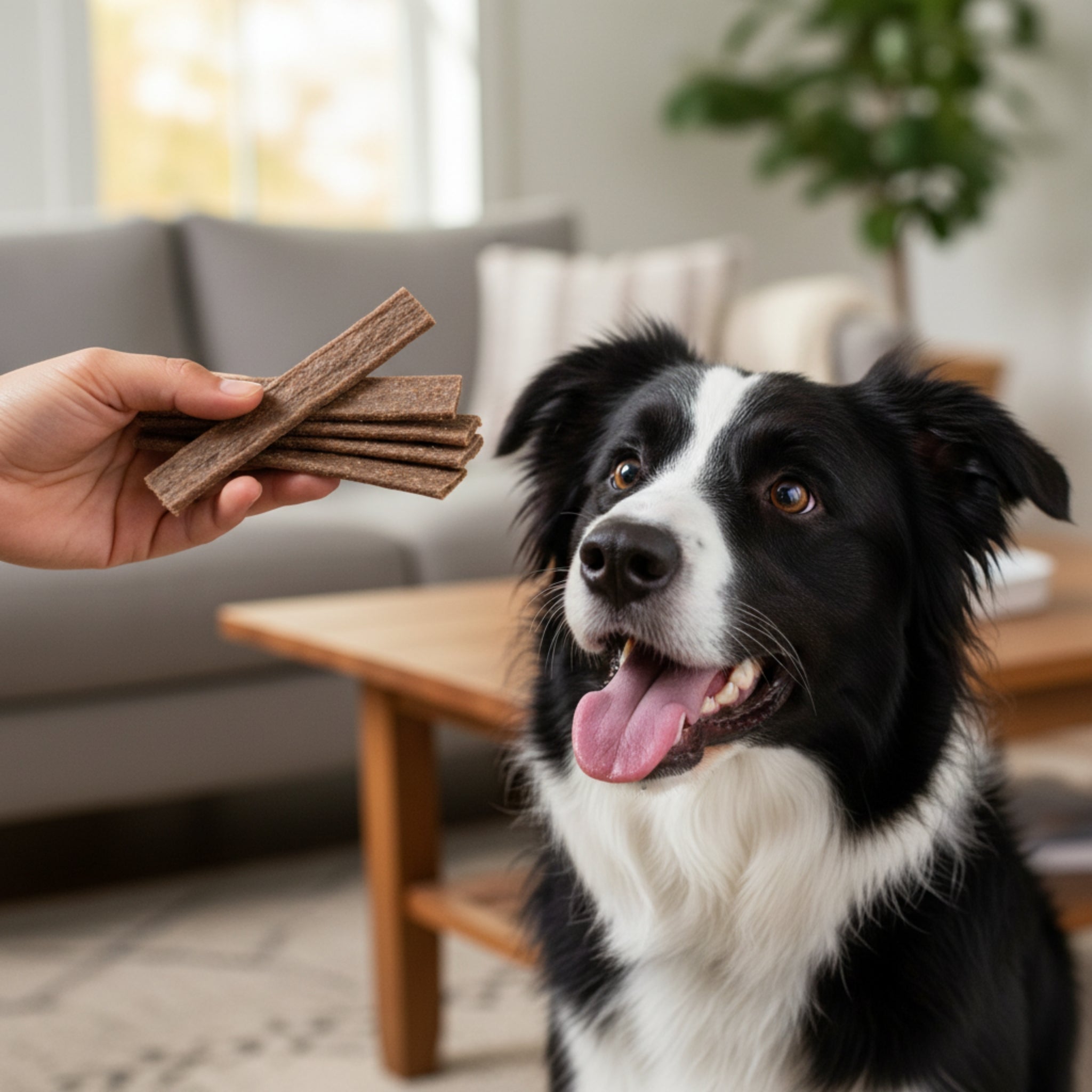 The Goodstuff Goodies Rinder - Streifen – Premium Hundesnack aus luftgetrocknetem Rindfleisch, getreidefrei & schonend über Buchenholz geräuchert für gesunde Belohnung - Woofshack