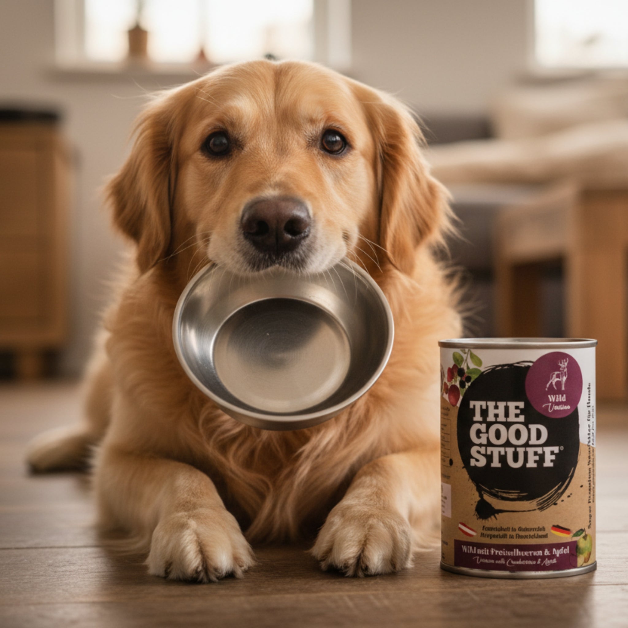 The Goodstuff Hunde Nassfutter Wild mit Preiselbeeren & Apfel – 70% Fleischanteil, getreidefrei, natürlich & gesund für alle Rassen - Woofshack