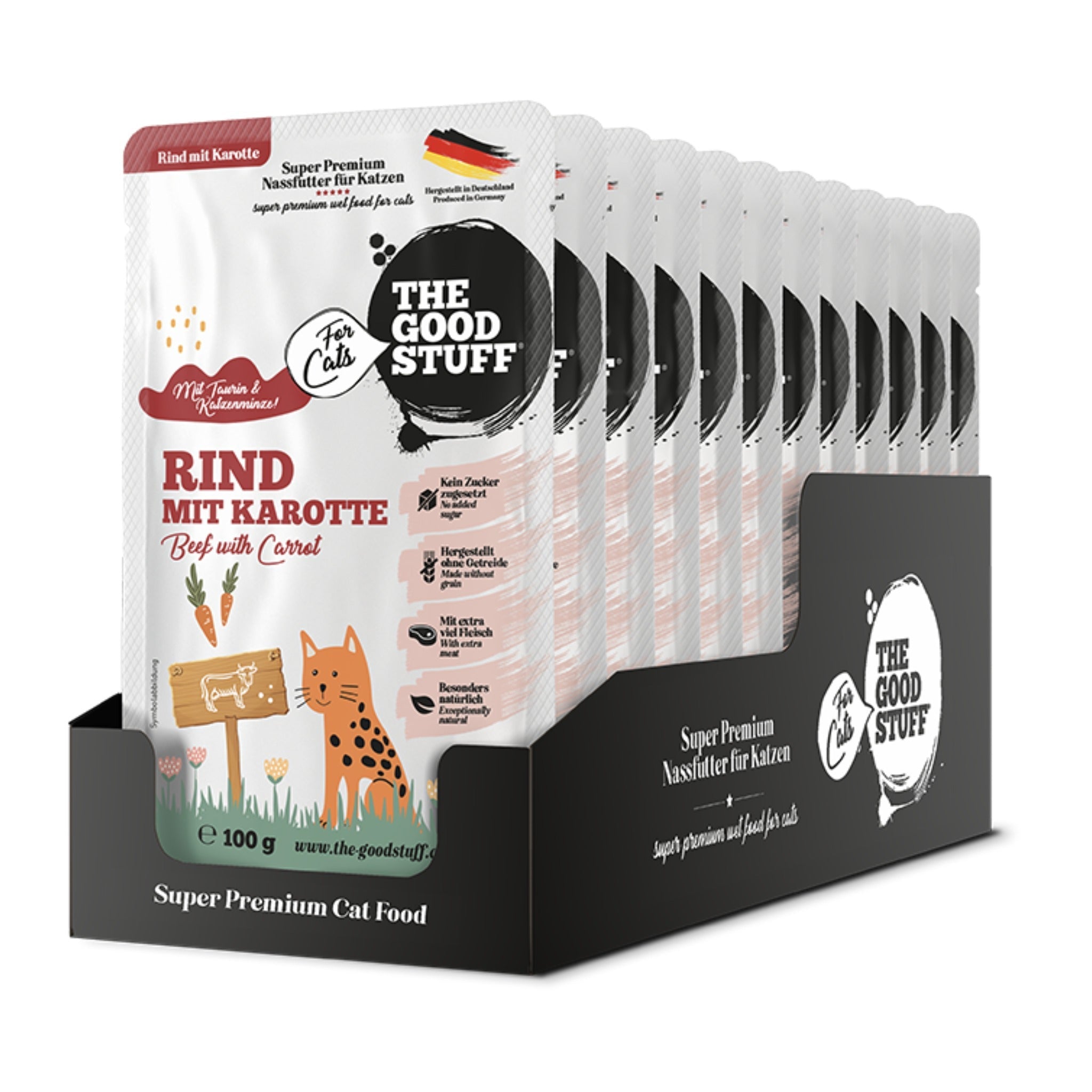 The Goodstuff Pouch Rind mit Karotte - Katzen Nassfutter - Woofshack