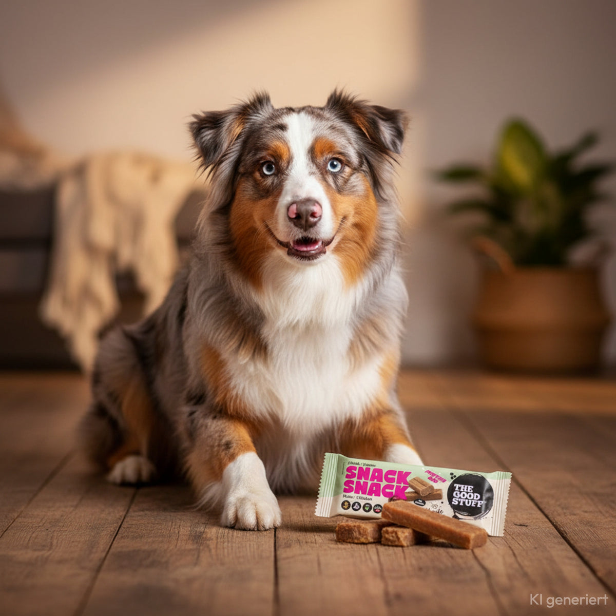 The Goodstuff SNACKSNACK Proteinriegel Huhn – Getreidefreier Hundesnack mit 90% Hühnerfleisch & Quinoa, leicht portionierbar