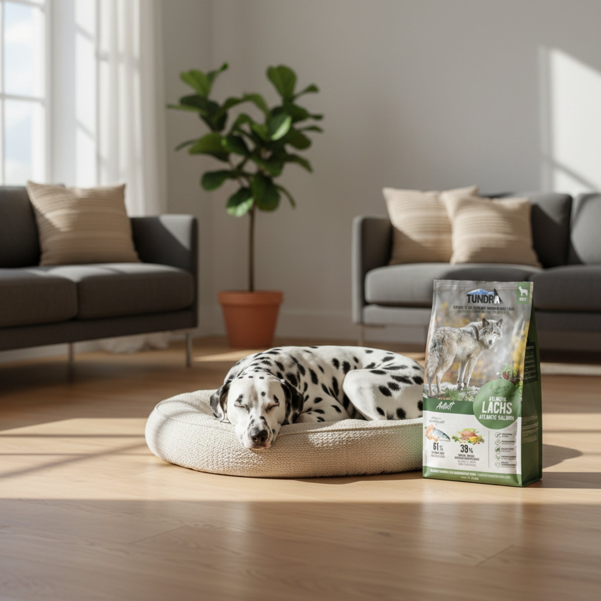 Tundra Dog Adult Atlantik Lachs - Getreidefreies Trockenfutter für gesundes Fell & Vitalität - Woofshack