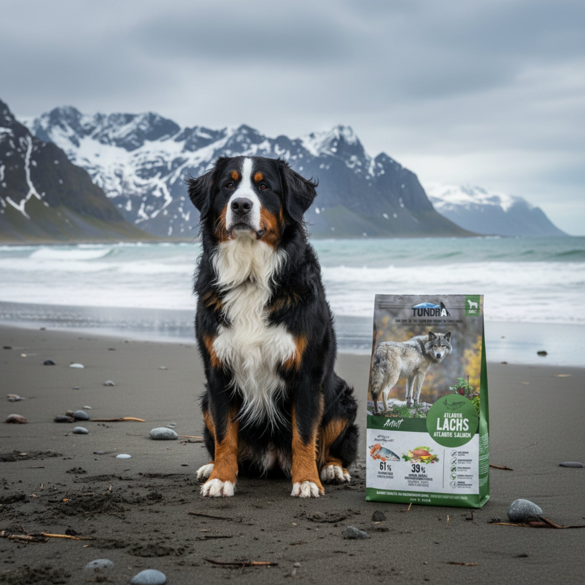 Tundra Dog Adult Atlantik Lachs - Getreidefreies Trockenfutter für gesundes Fell & Vitalität - Woofshack