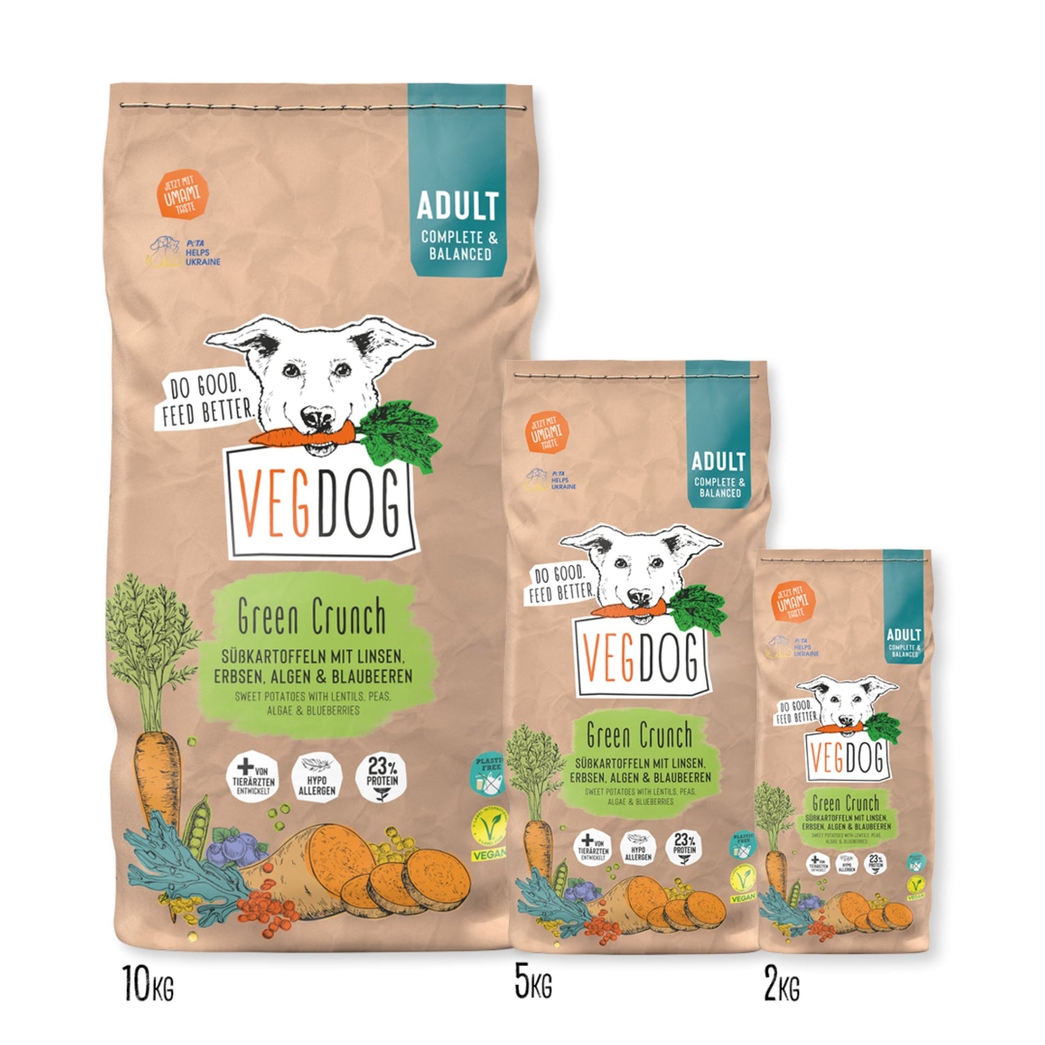 VEGDOG Adult Green Crunch, Veganes Hunde Trockenfutter - Woofshack