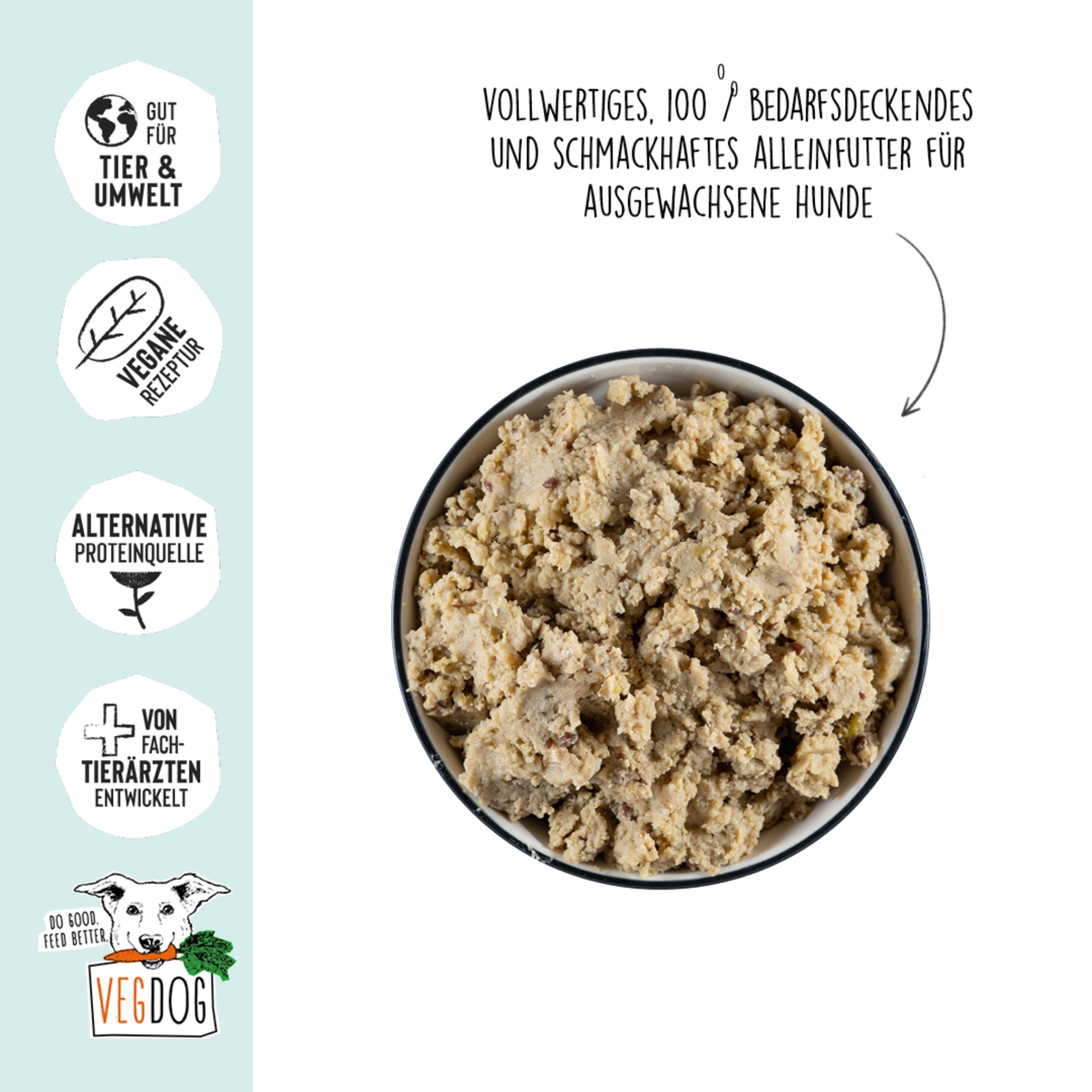 VEGDOG Adult Linsen & Hirse, Veganes Hunde Nassfutter