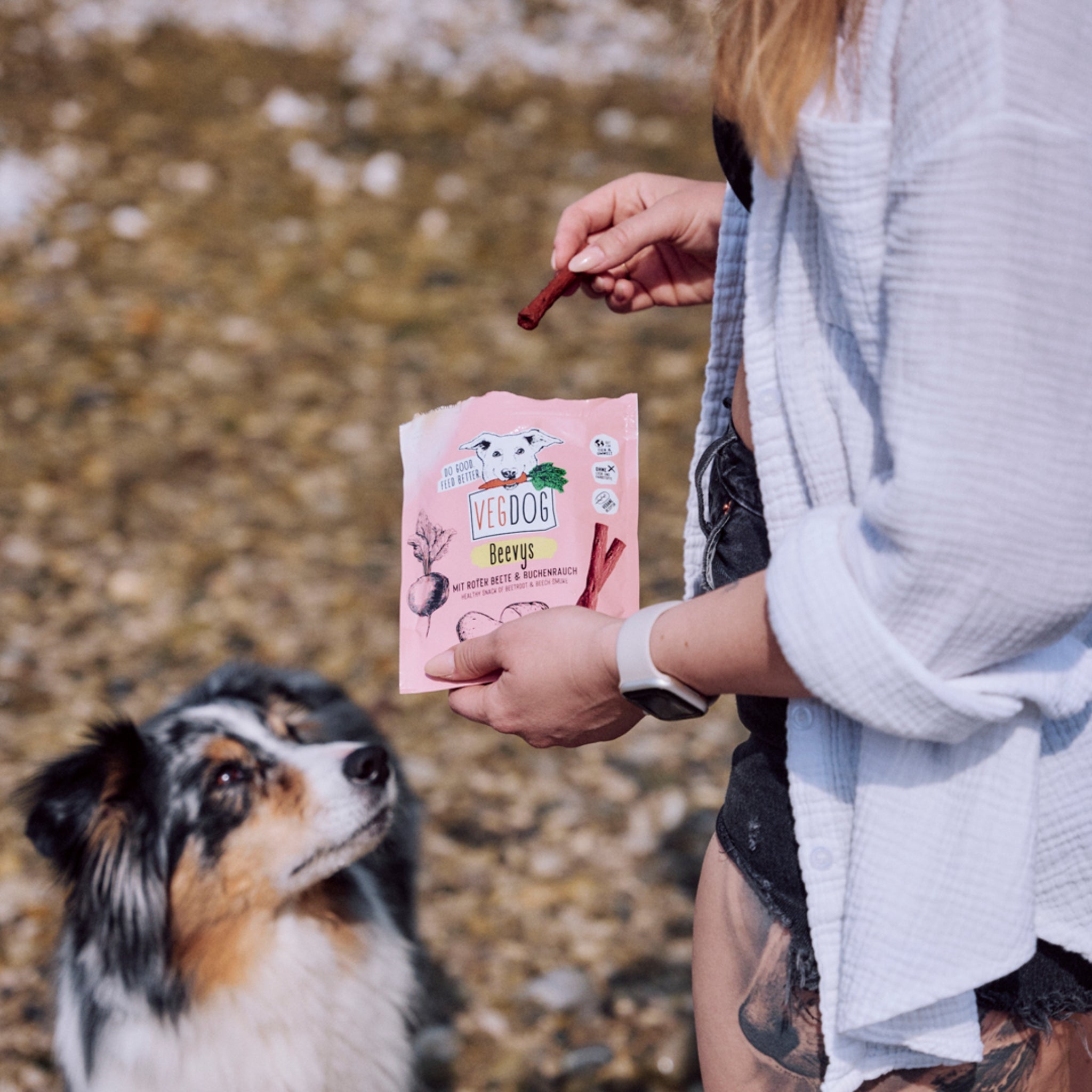 VEGDOG Beevys Vegane Kausticks, Hundesnack - Woofshack