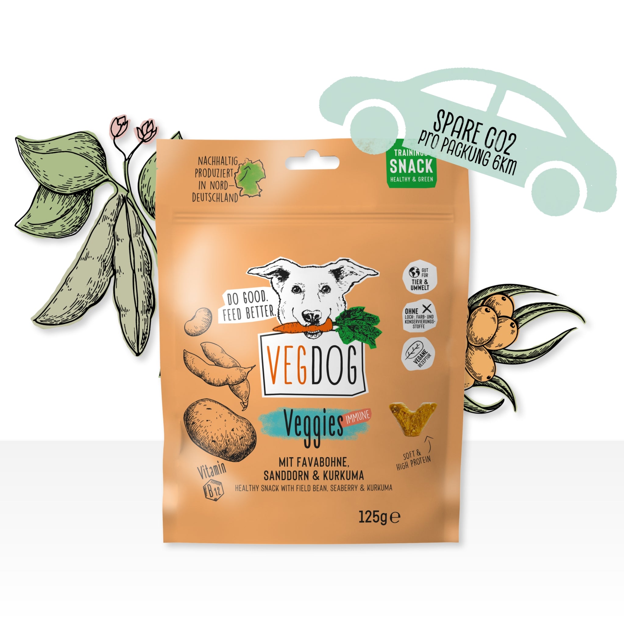 VEGDOG Veggies Immune, Veganer Hundesnack