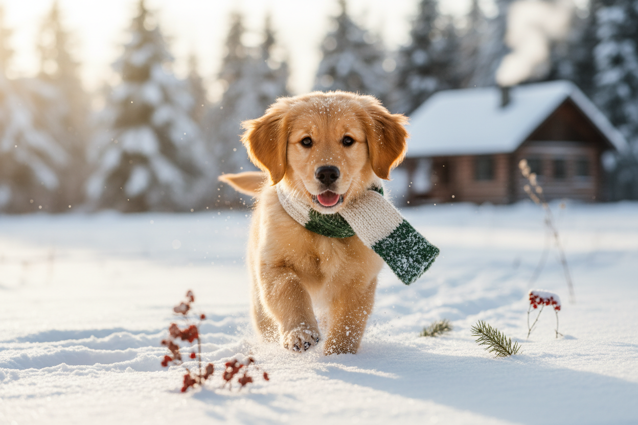 Welpe Winter Immunsystem