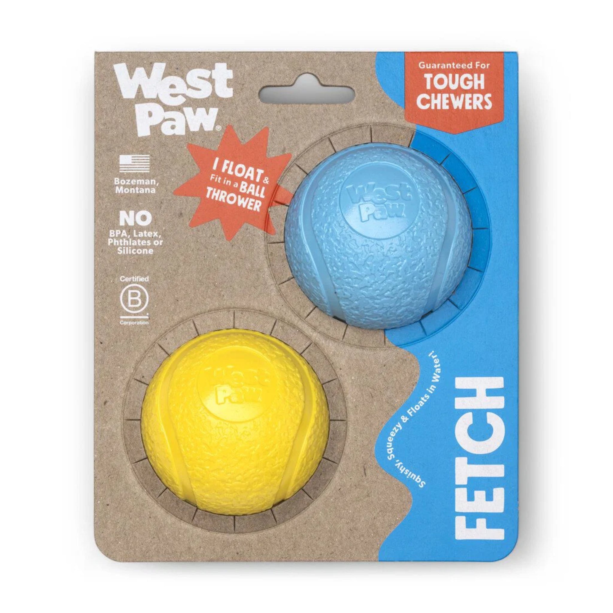 West Paw Zogoflex Boundr – Unzerstörbarer Hundeball für Apportierer, Wasserratten & Kau-Enthusiasten | Spülmaschinenfest, schwimmfähig & kompatibel mit Ballschleudern - Woofshack