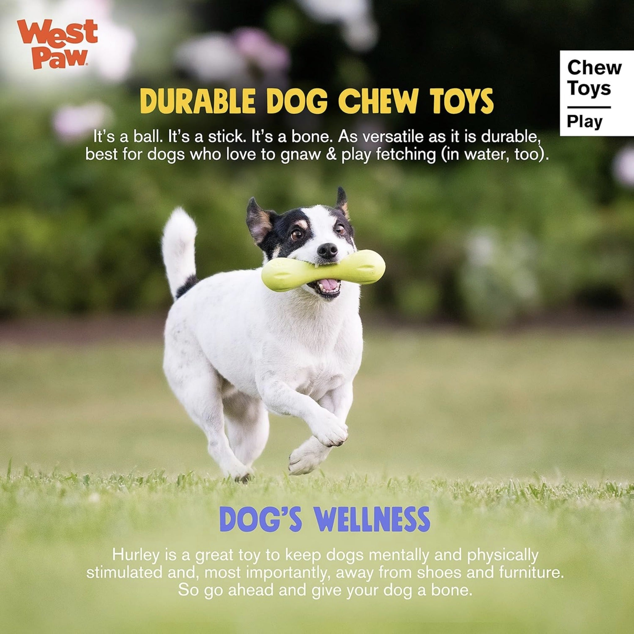West Paw Zogoflex Hurley, Hundespielzeug - Woofshack