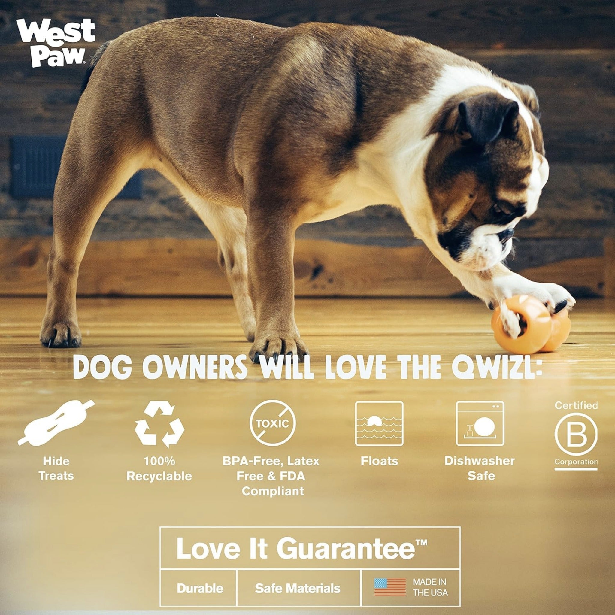 West Paw Zogoflex Qwizl, Hundespielzeug - Woofshack