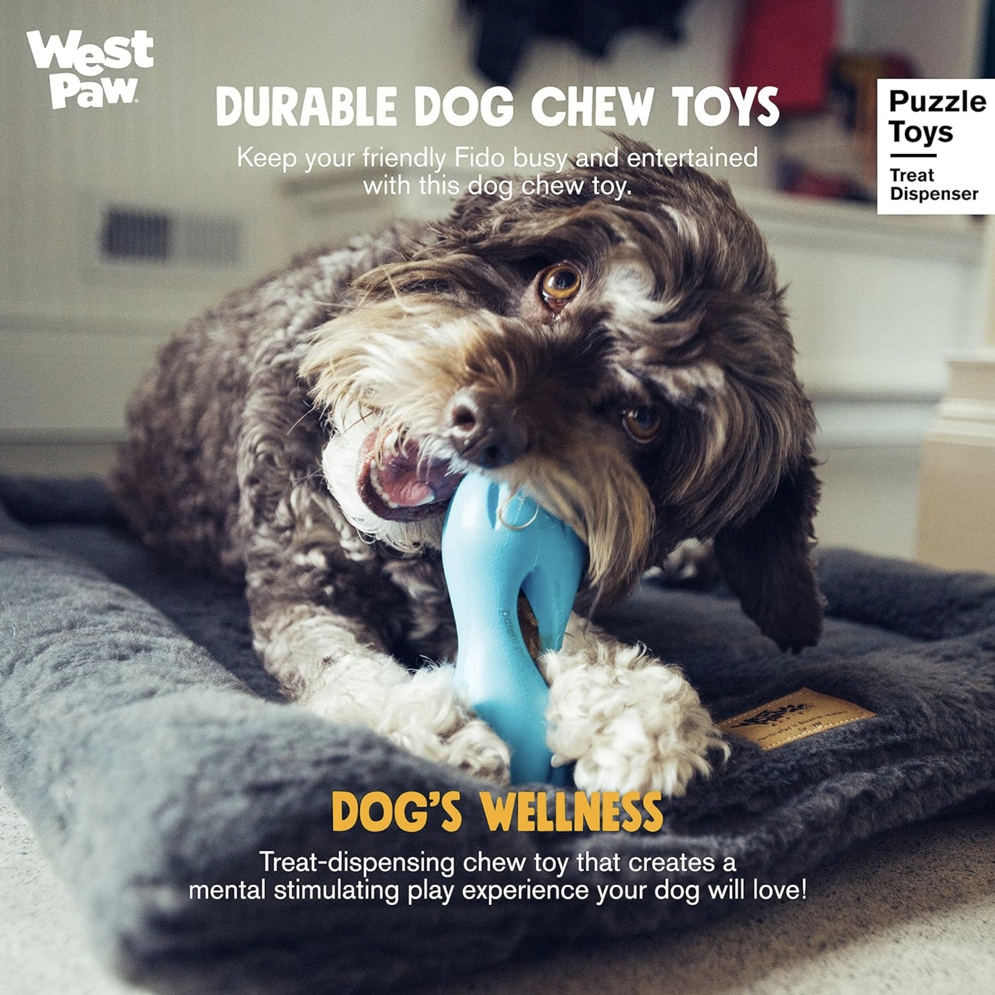 West Paw Zogoflex Qwizl, Hundespielzeug - Woofshack