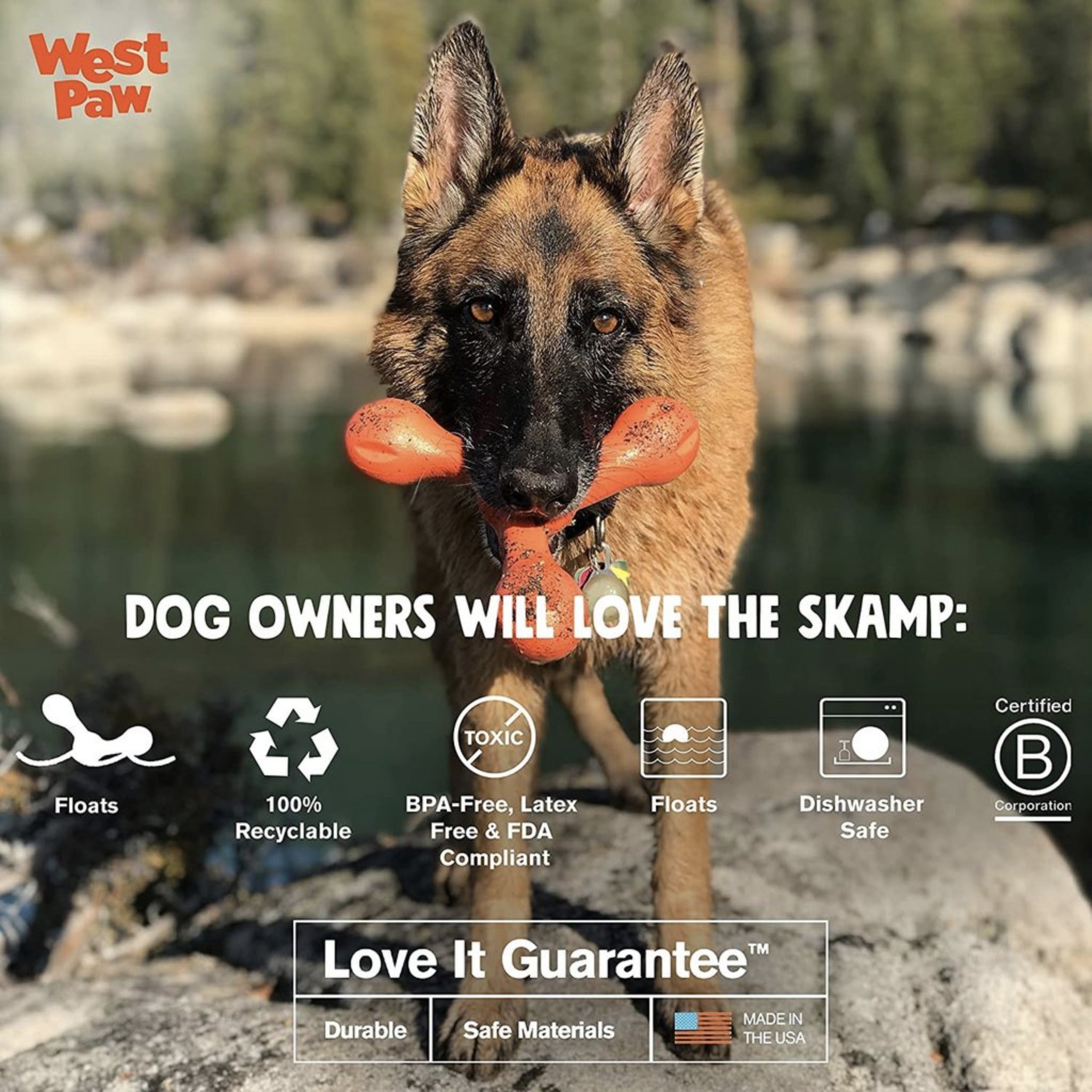 West Paw Zogoflex Skamp, Hundespielzeug - Woofshack