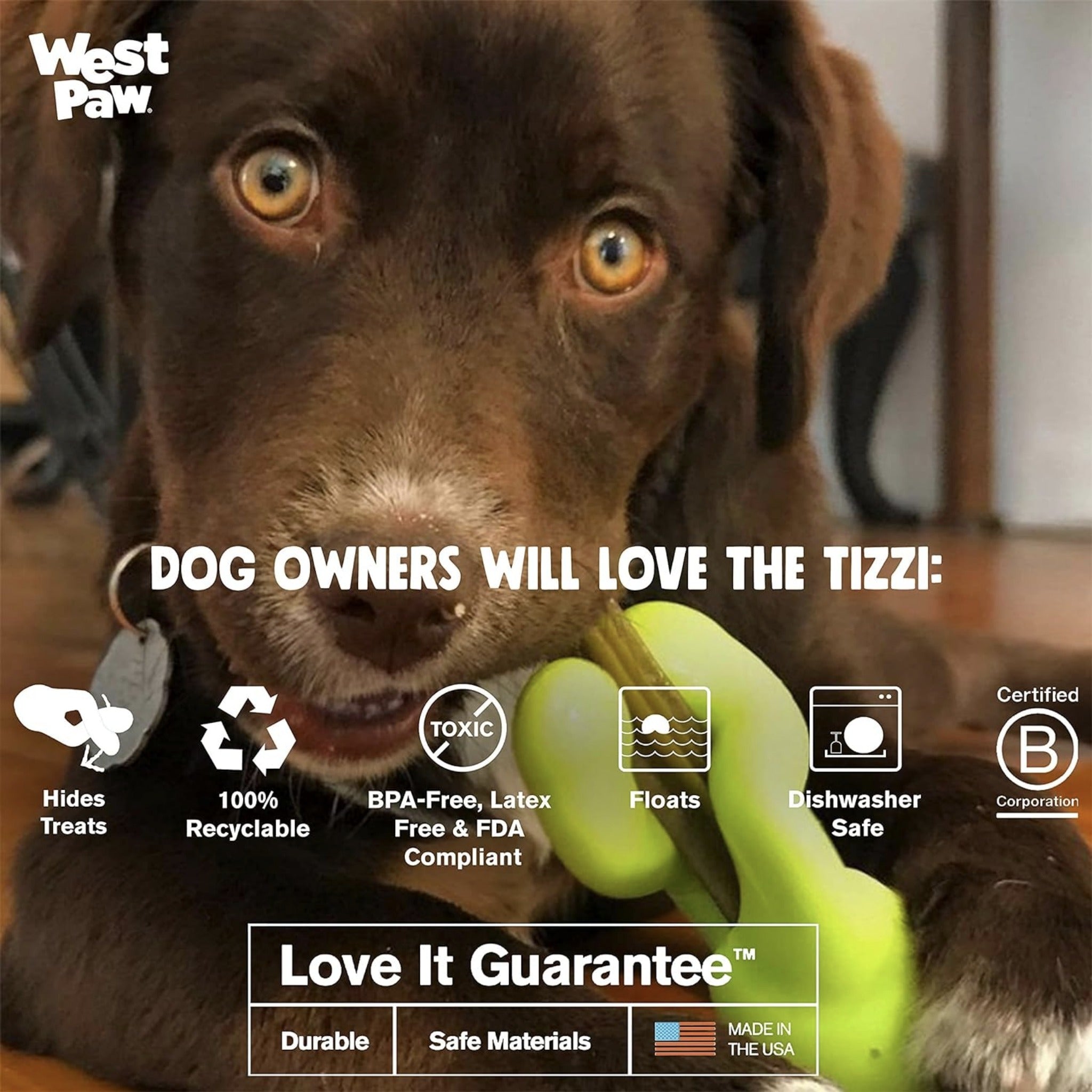 West Paw Zogoflex Tizzi, Hundespielzeug - Woofshack