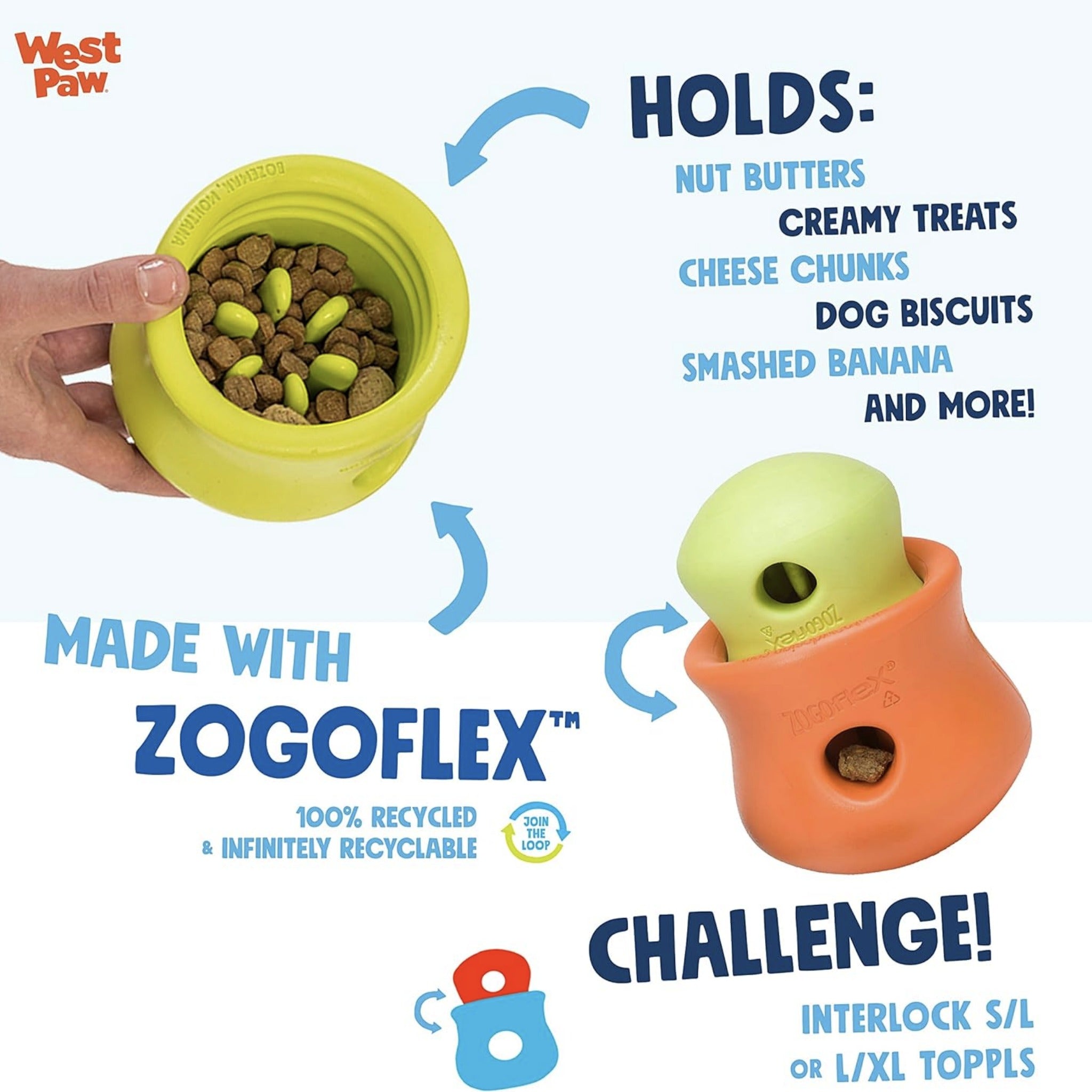 West Paw Zogoflex Toppl, Hundespielzeug - Woofshack