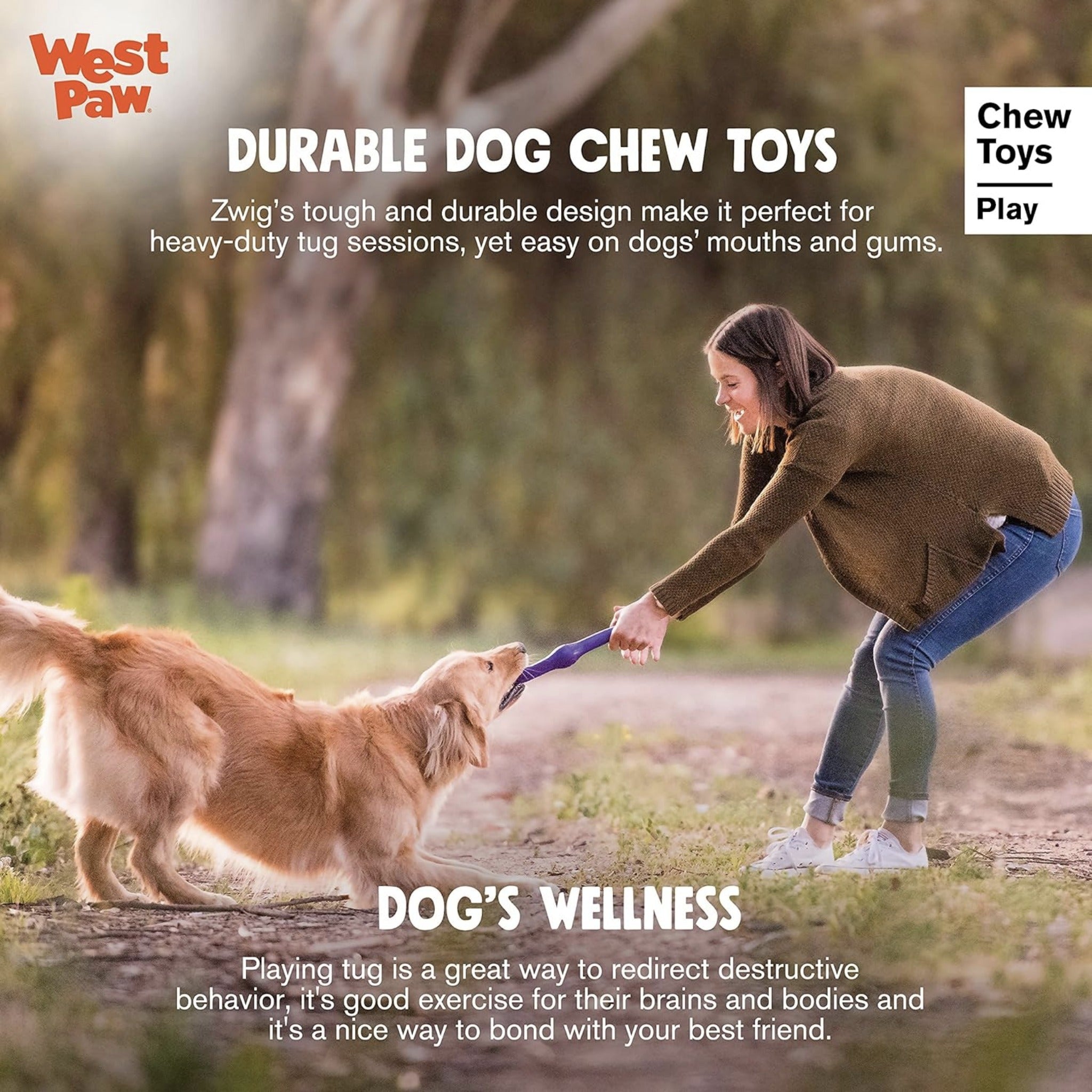 West Paw Zogoflex Zwig, Hundespielzeug - Woofshack