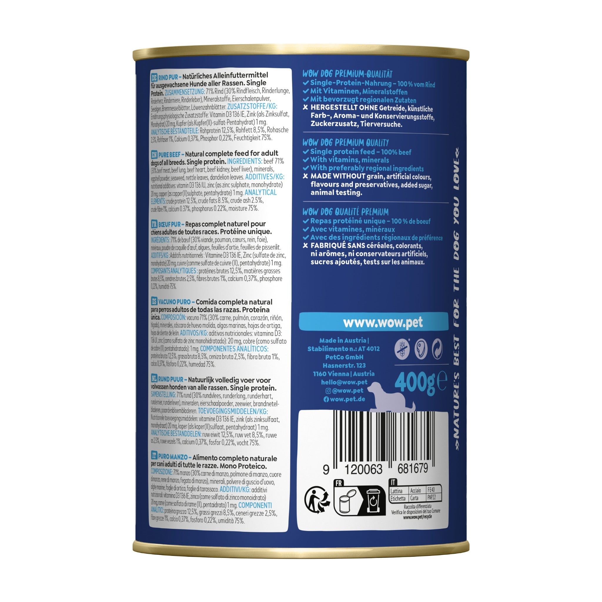 WOW Hundefutter Rind Pur - Single Protein - Woofshack