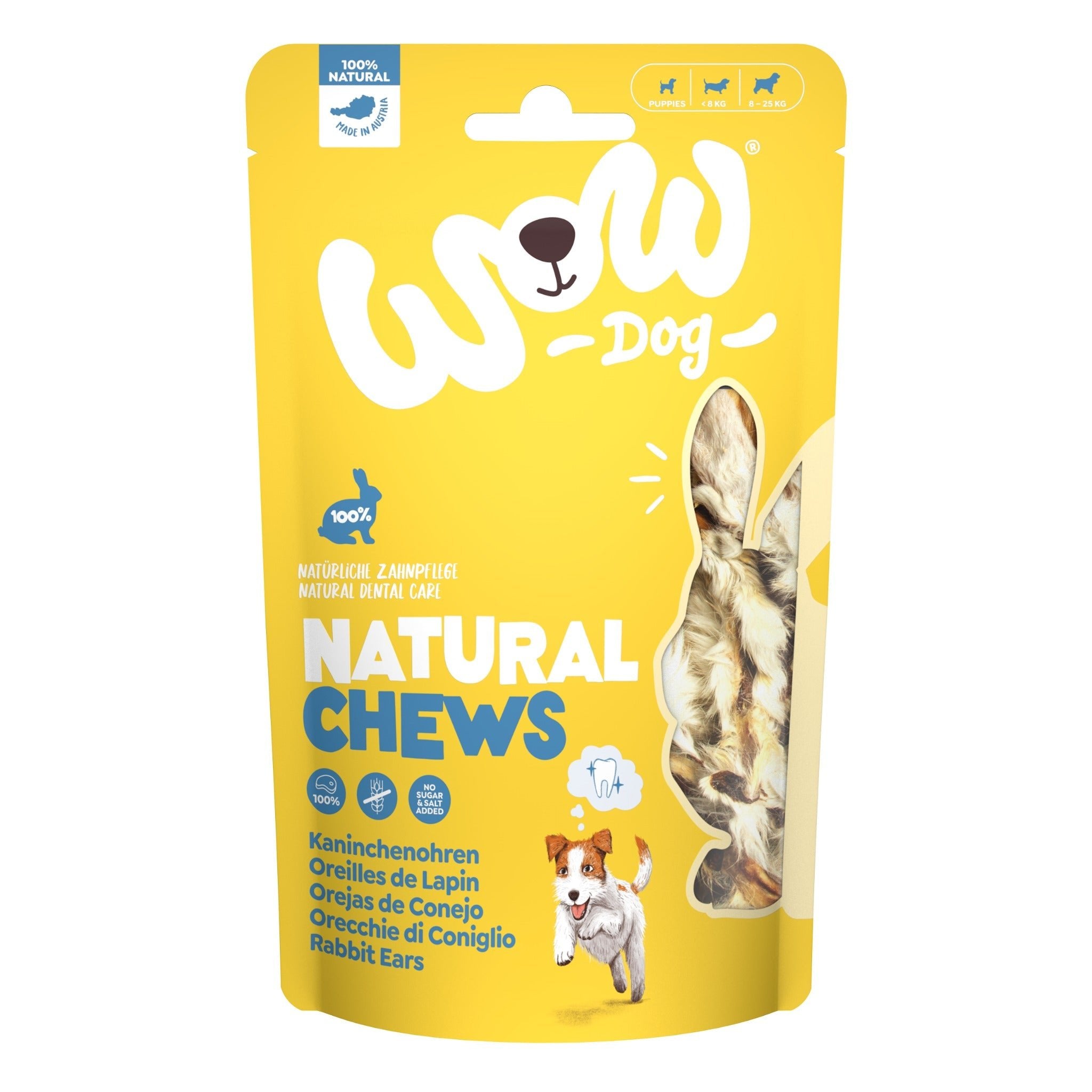 WOW Natural Chews Kaninchenohren mit Fell - Hundesnack - Woofshack