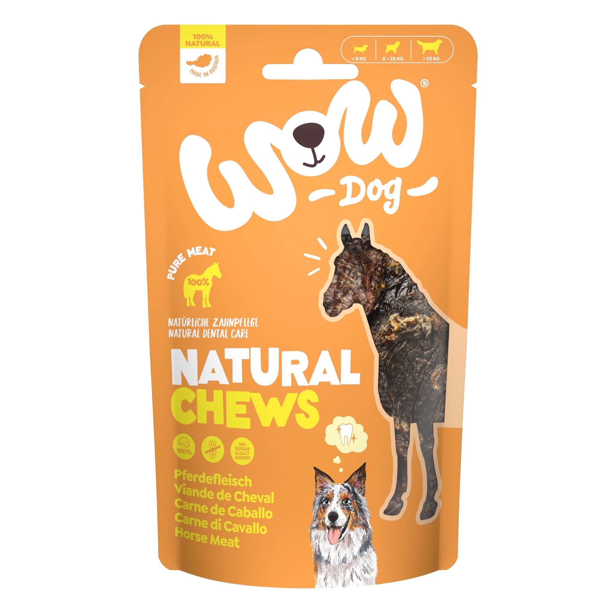 WOW Natural Chews Pferdefleisch getrocknet - Hundesnack - Woofshack