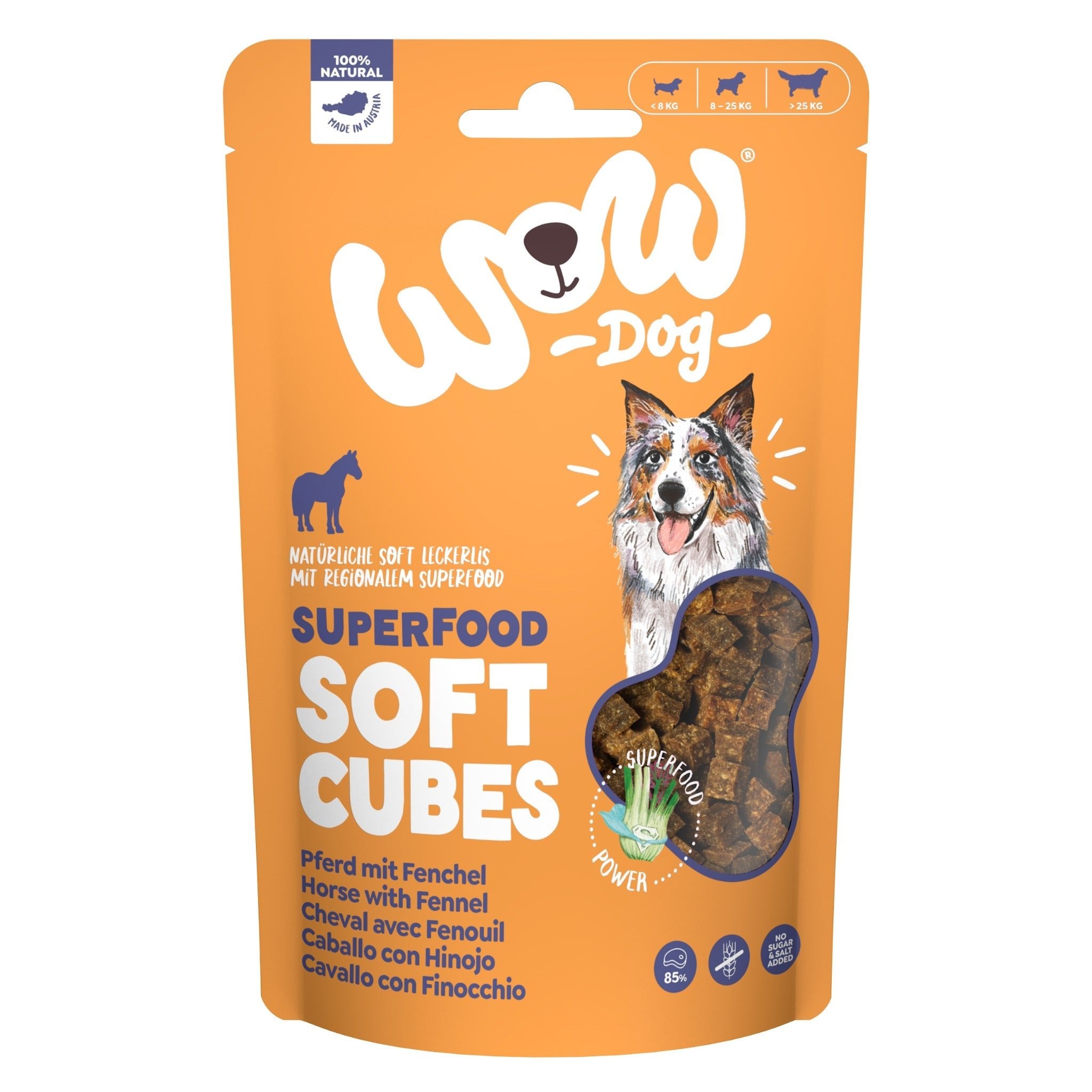 WOW Superfood Soft Cubes Pferd & Fenchel - Hundesnack - Woofshack