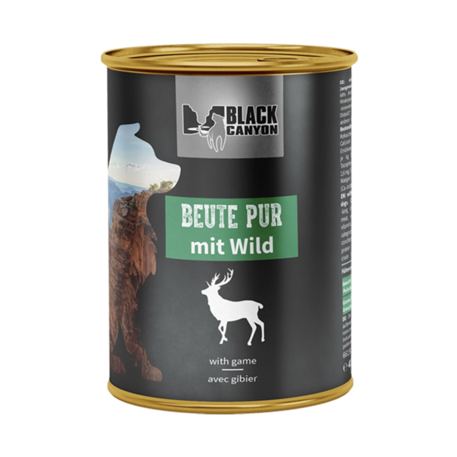 Black Canyon Beute Pur - mit Wild, Hunde Nassfutter - Woofshack