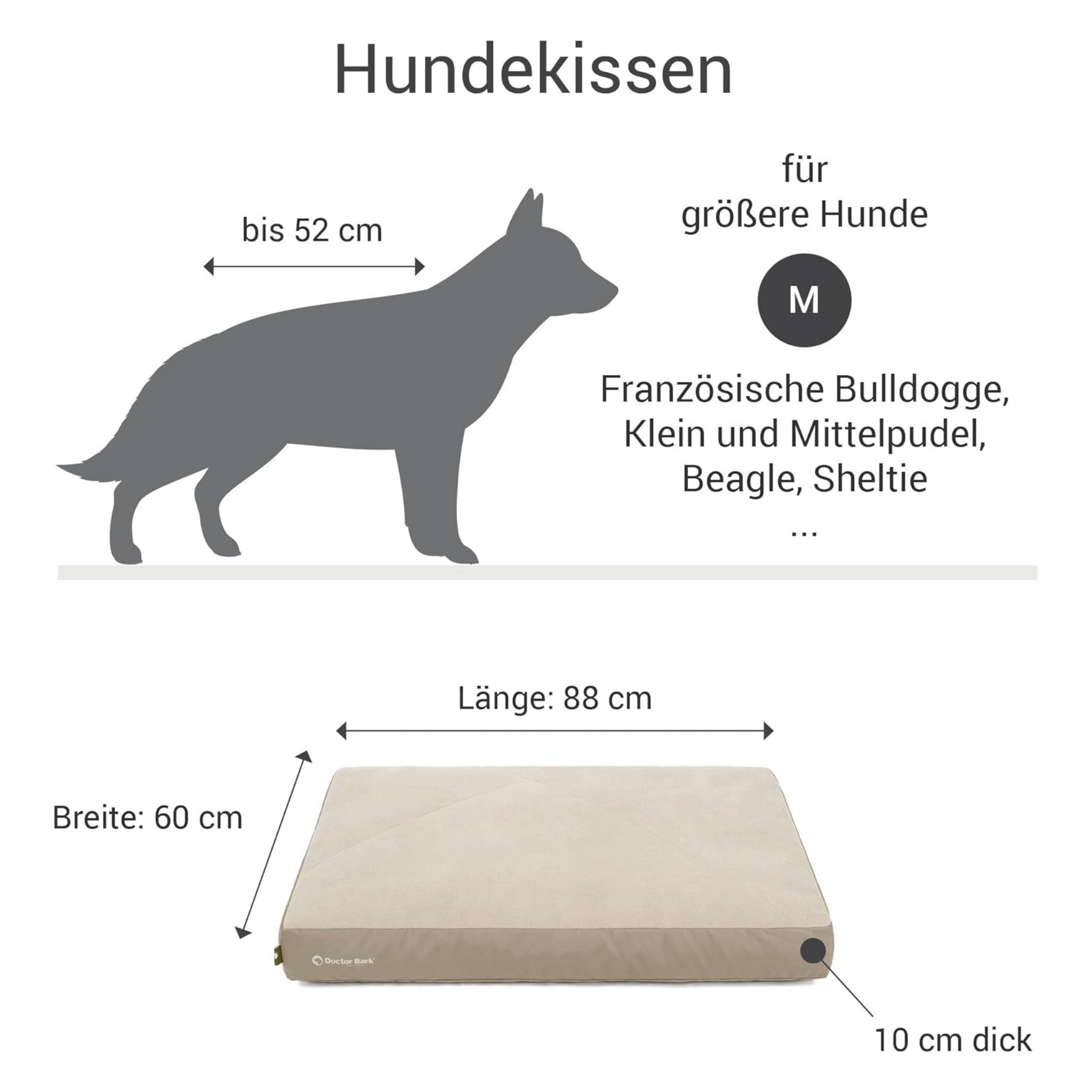 Doctor Bark ergonomisches Lounge-Kissen für Hunde - Woofshack