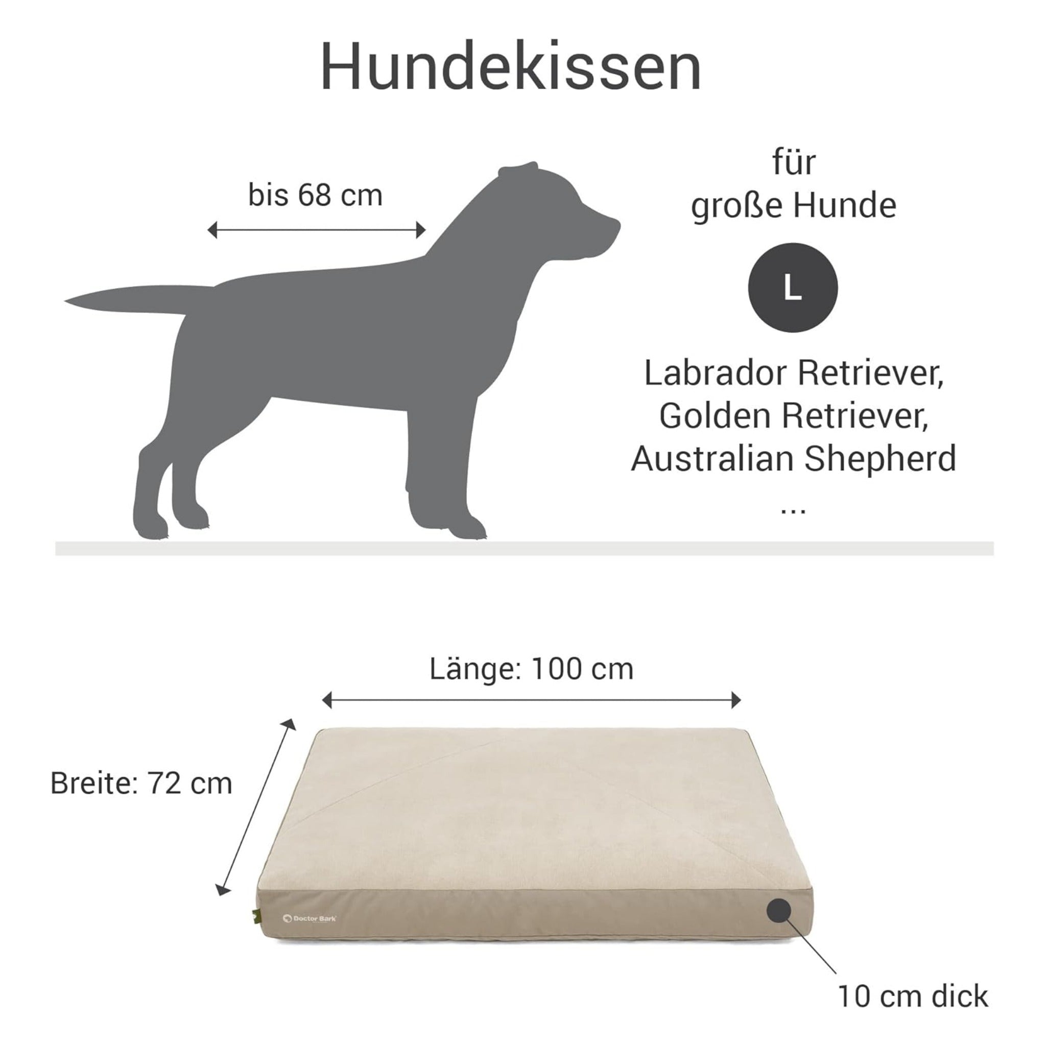 Doctor Bark ergonomisches Lounge-Kissen für Hunde - Woofshack