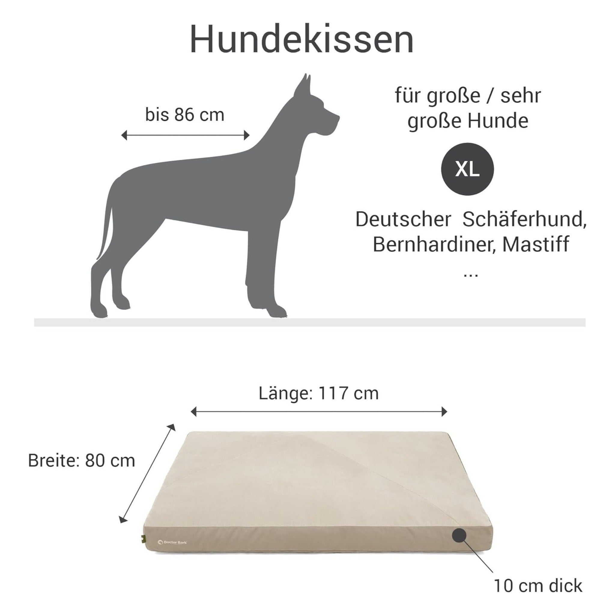 Doctor Bark ergonomisches Lounge-Kissen für Hunde - Woofshack