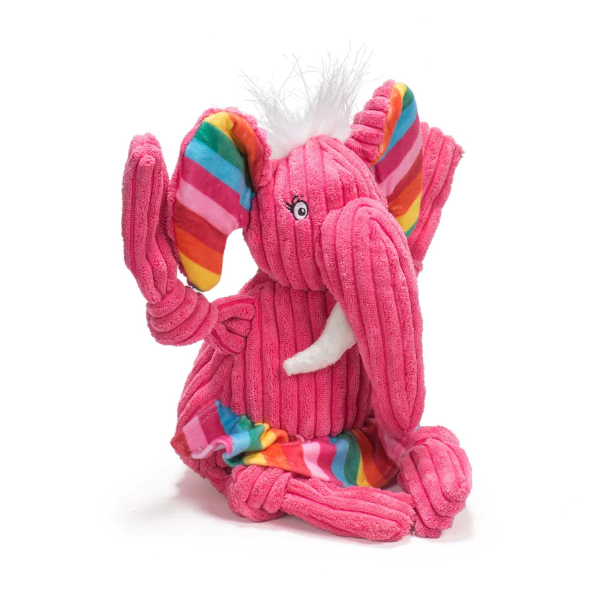 Hugglehounds Rainbow Elephant Knottie, Hundespielzeug - Woofshack