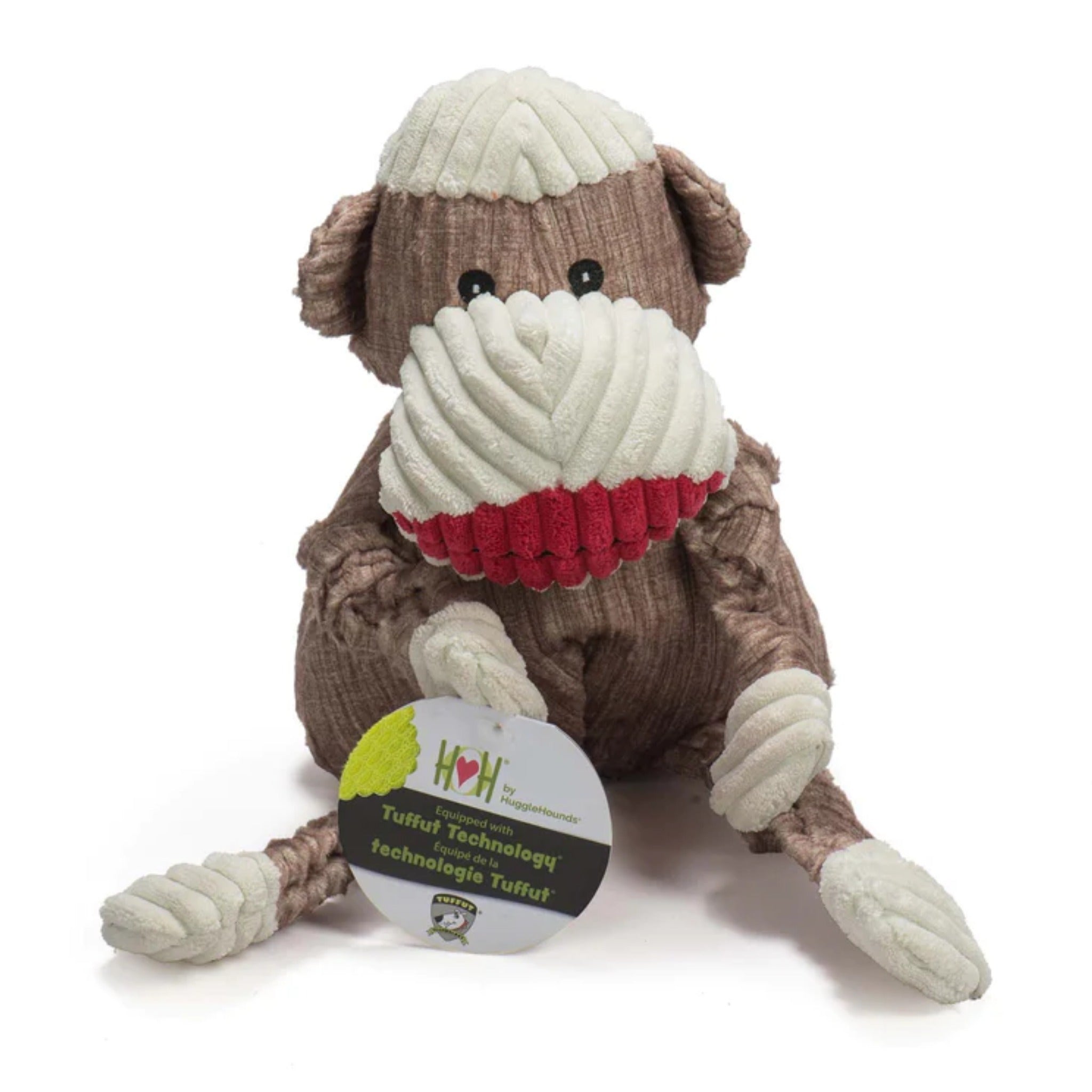 Hugglehounds Stuey Sock Monkey Knottie, Hundespielzeug - Woofshack