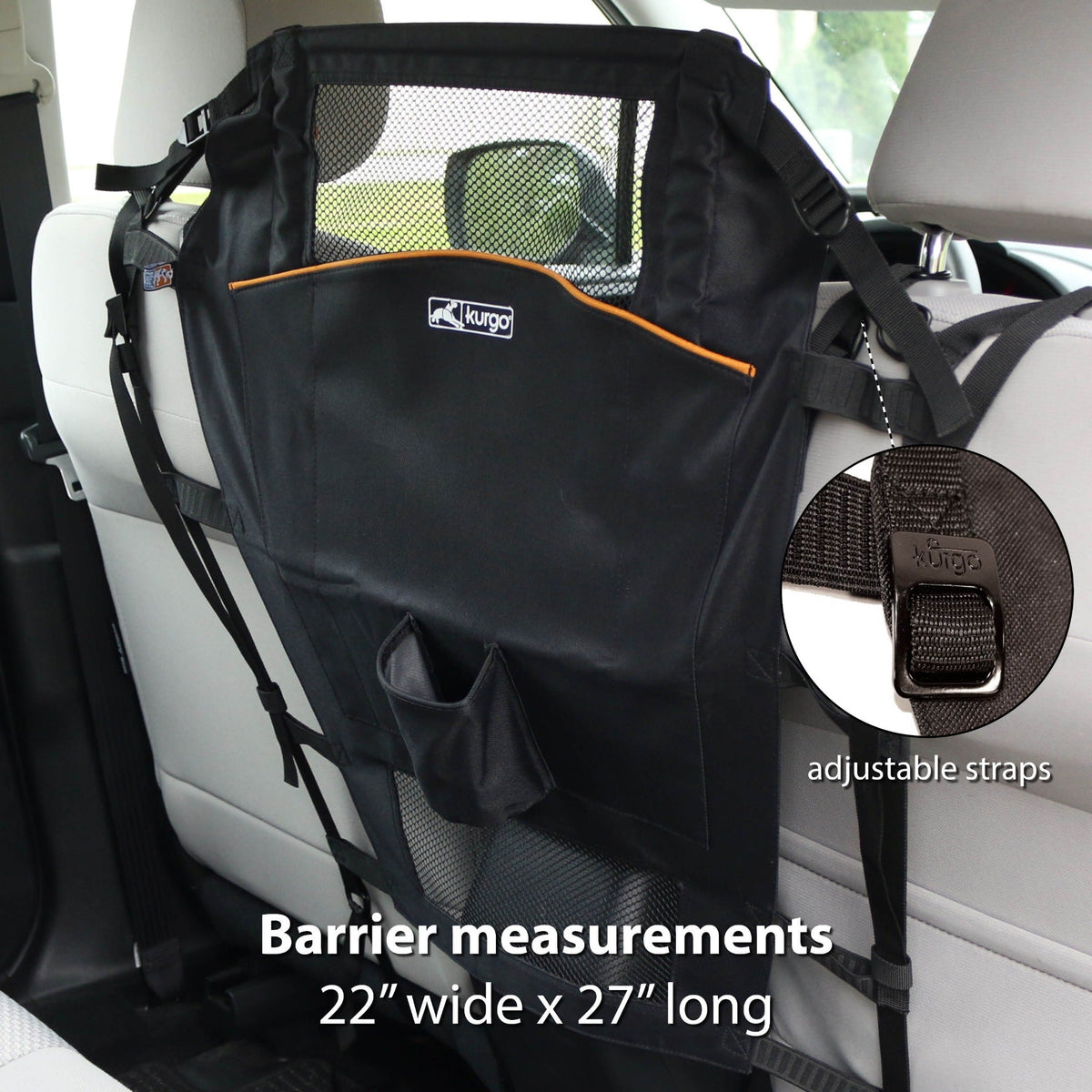Kurgo Backseat Barrier, Hunde Autorücksitz Abtrennung - Woofshack