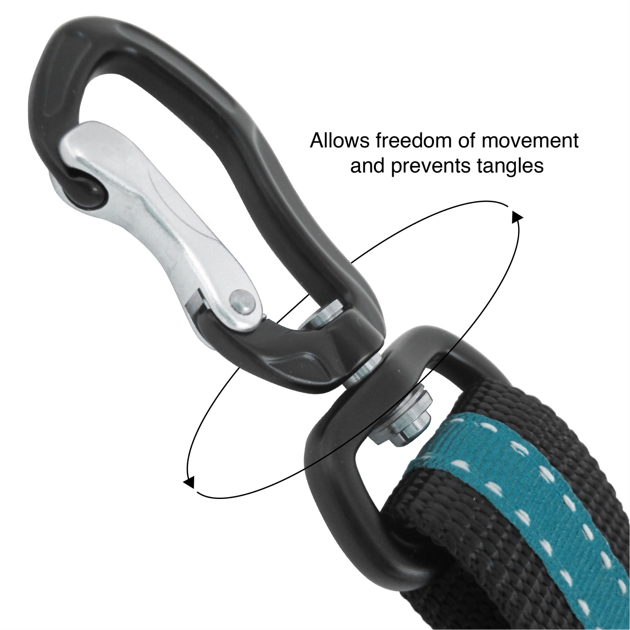 Kurgo Direct to Seatbelt Swivel Tether, Hundeautogurt - Woofshack