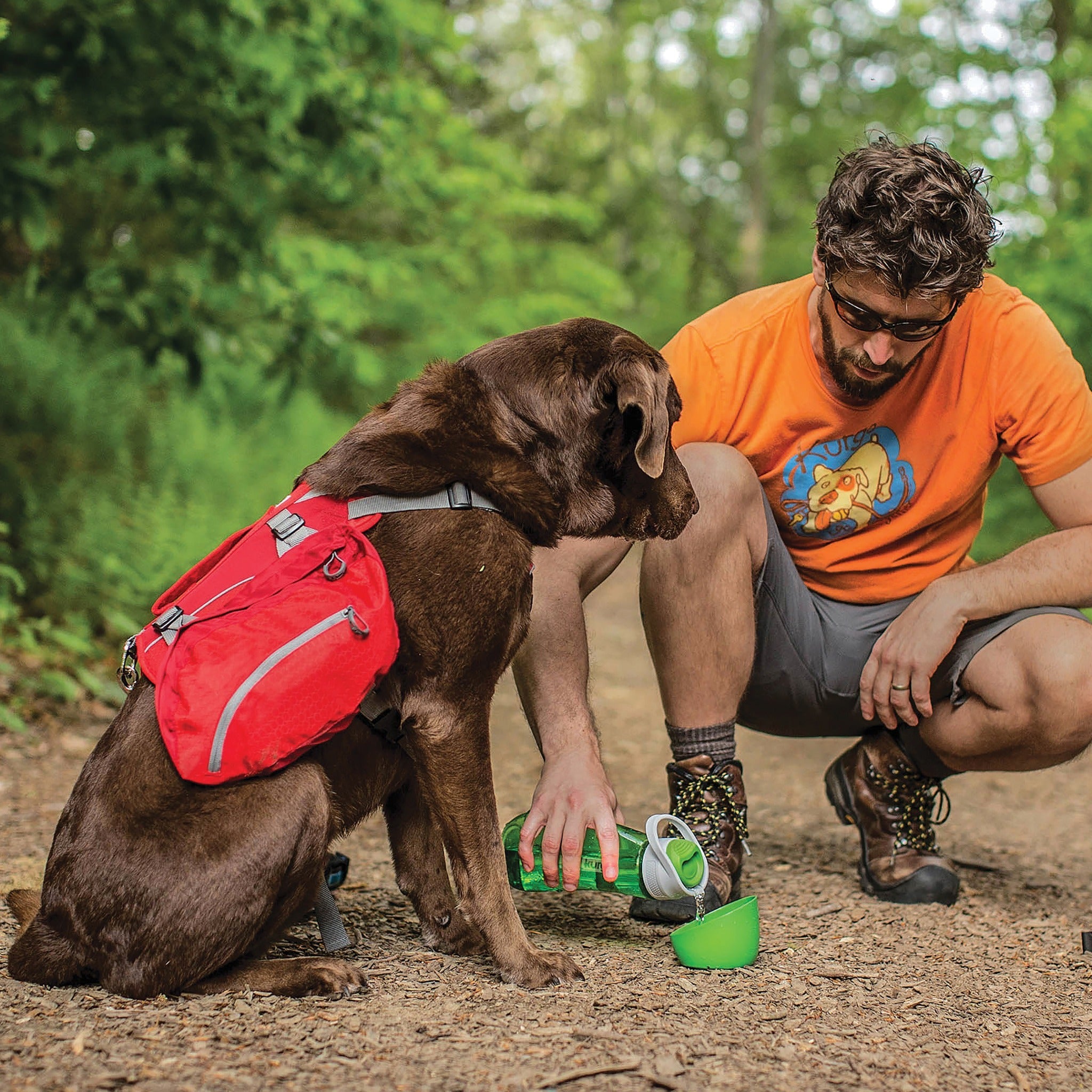 Kurgo Gourd Water Bottle & Bowl, Hundetrinkflasche - Woofshack