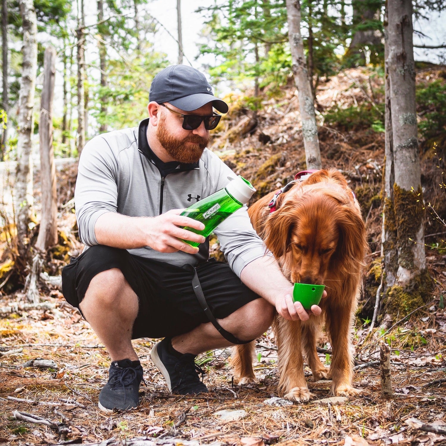 Kurgo Gourd Water Bottle & Bowl, Hundetrinkflasche - Woofshack