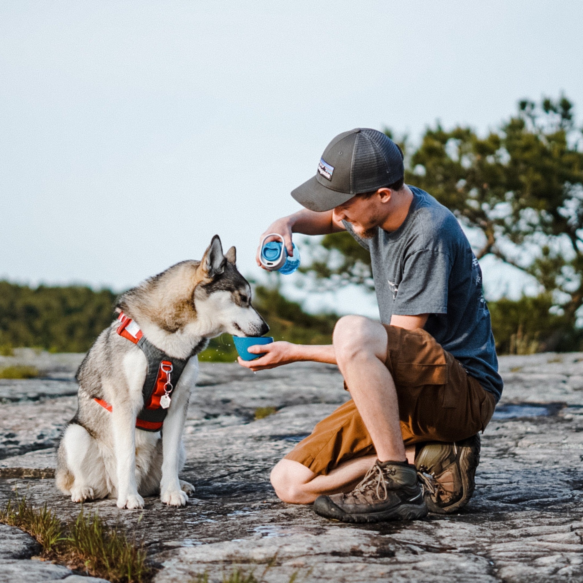 Kurgo Gourd Water Bottle & Bowl, Hundetrinkflasche - Woofshack