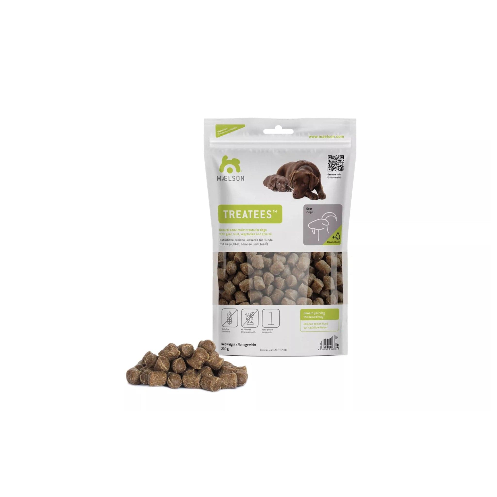 Maelson Treatees Soft Hundesnacks Ziege, getreidefrei - Woofshack