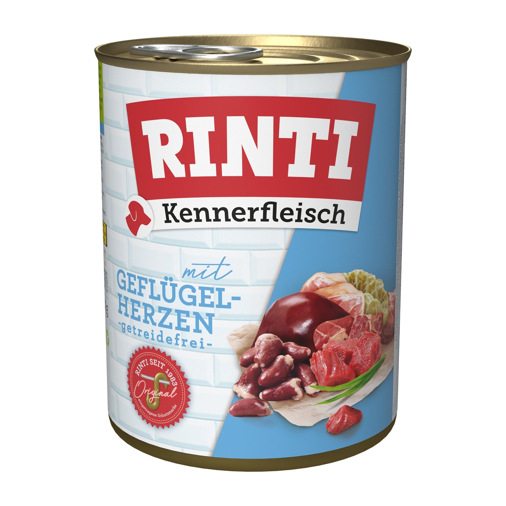 RINTI Dose, Kennerfleisch mit Geflügelherzen - Woofshack