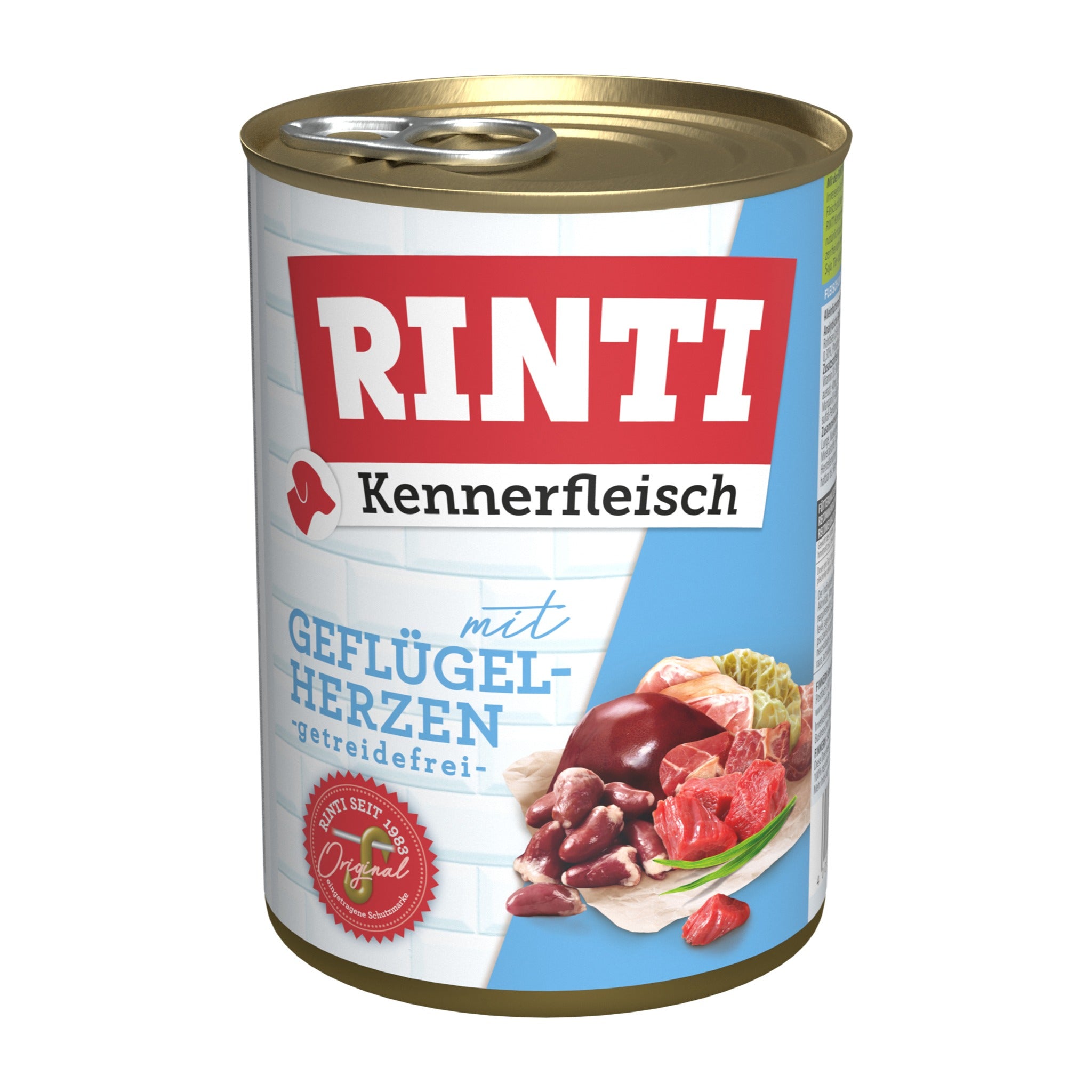 RINTI Dose, Kennerfleisch mit Geflügelherzen - Woofshack