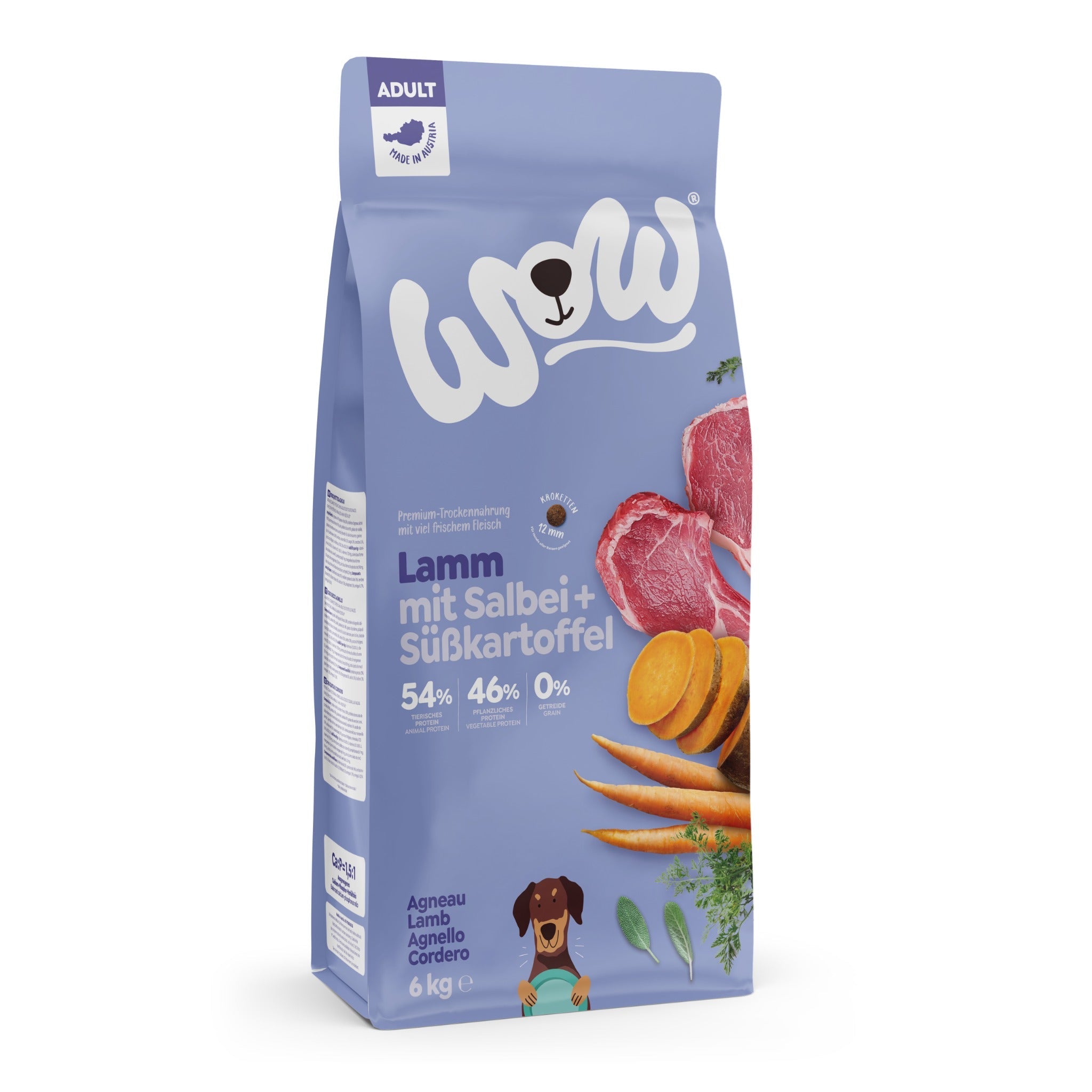 WOW Adult Hundetrockenfutter - Lamm, Salbei & Süßkartoffel - Woofshack