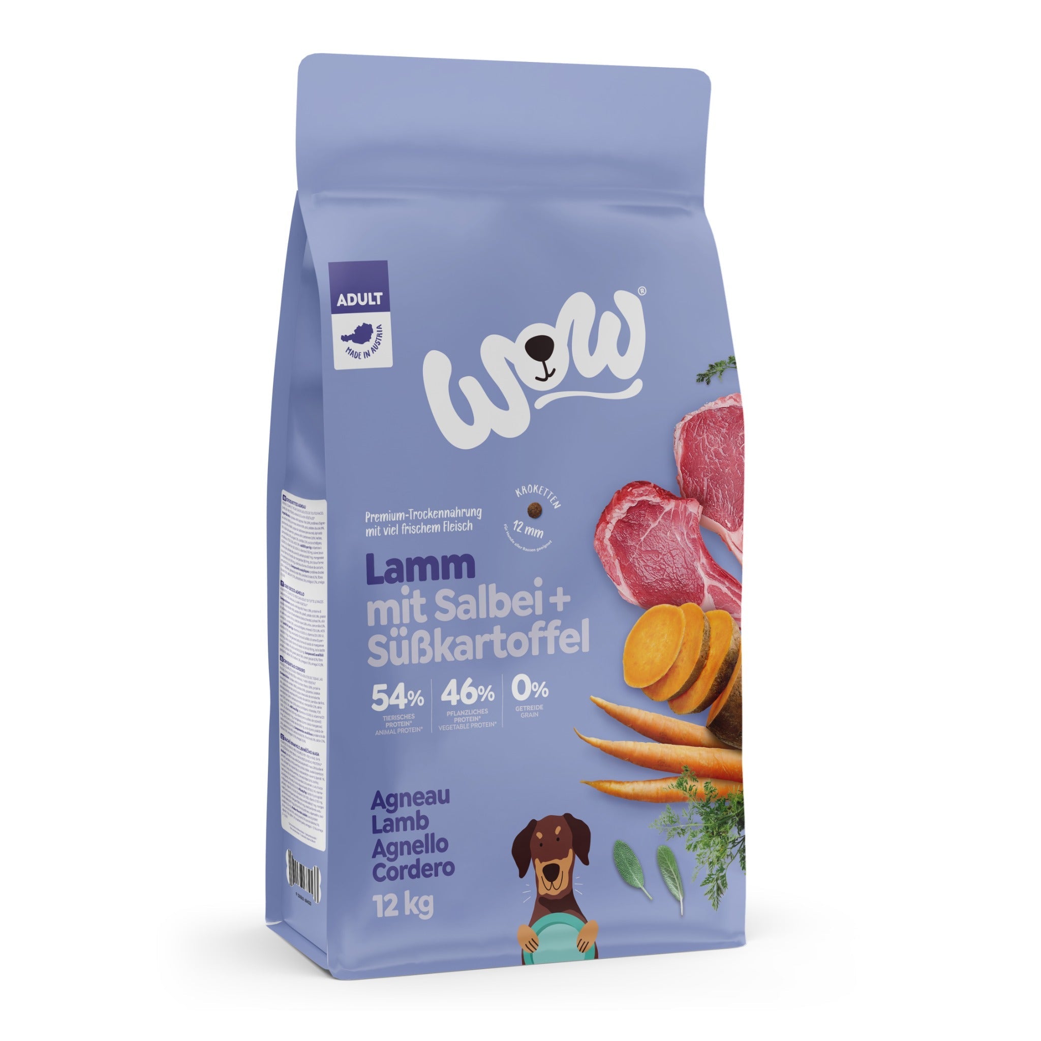 WOW Adult Hundetrockenfutter - Lamm, Salbei & Süßkartoffel - Woofshack