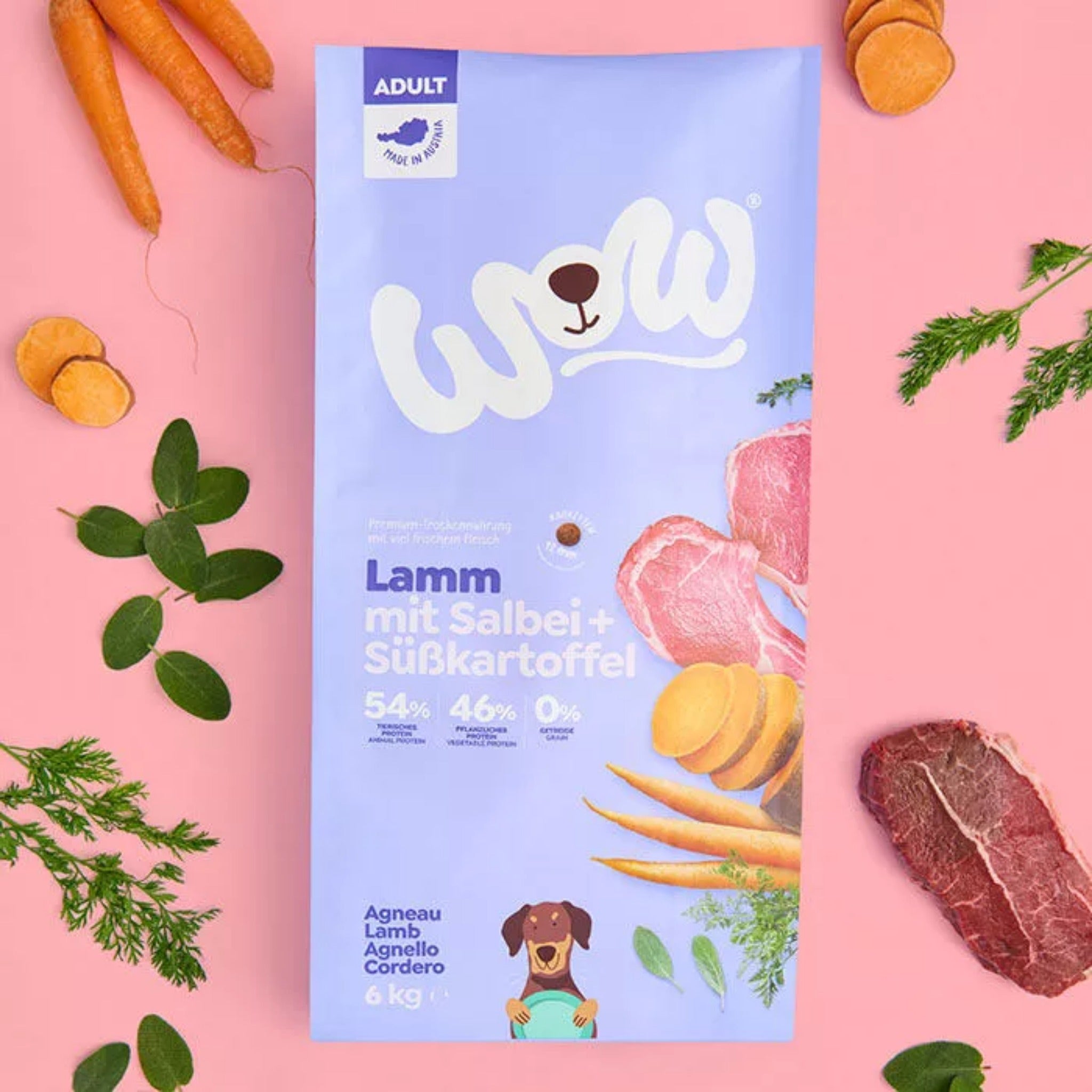 WOW Adult Hundetrockenfutter - Lamm, Salbei & Süßkartoffel - Woofshack