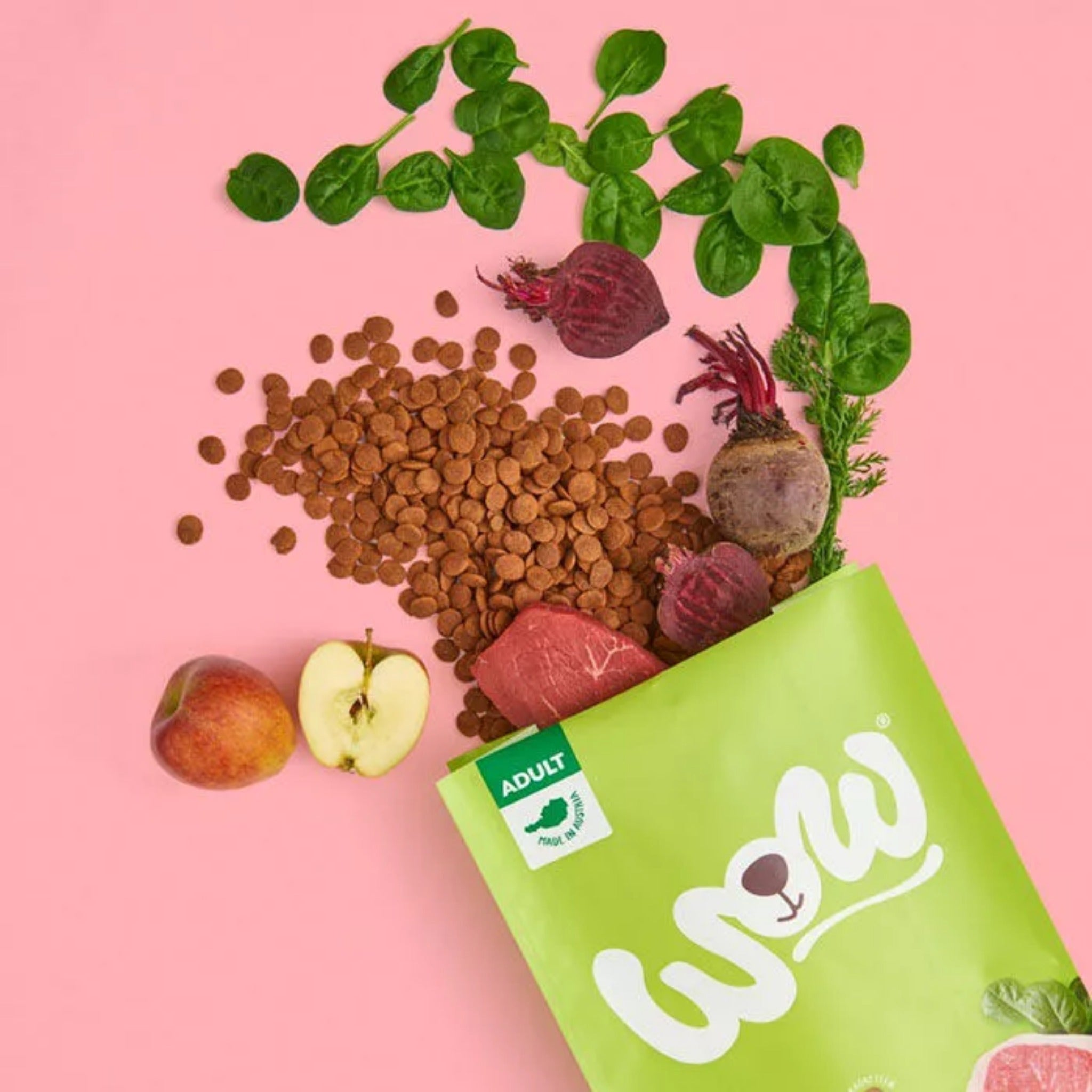 WOW Adult Hundetrockenfutter - Rind, Apfel & Rote Rübe - Woofshack