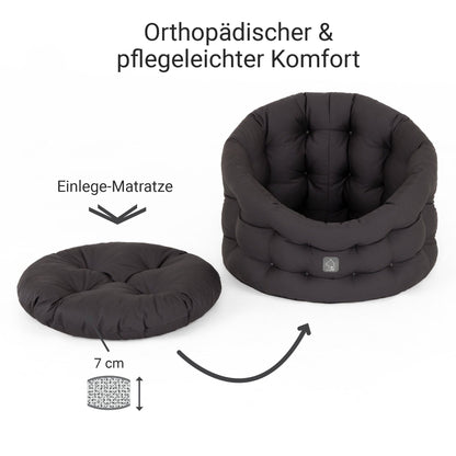 4cats by Doctor Bark Katzenbett Deluxe für Kater – Katerbett, waschbar bis 95 °C, Made in Germany | Der Rückzugsort, den dein Kater wirklich braucht - Woofshack